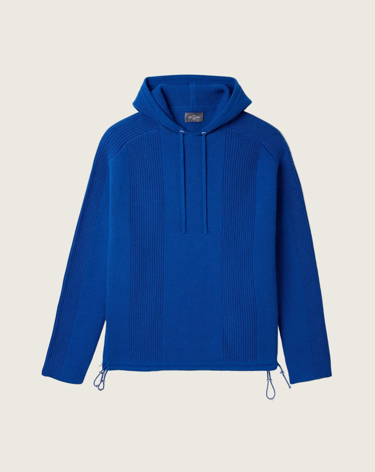Hoodie A Cotes Homme - Bleu Pigment