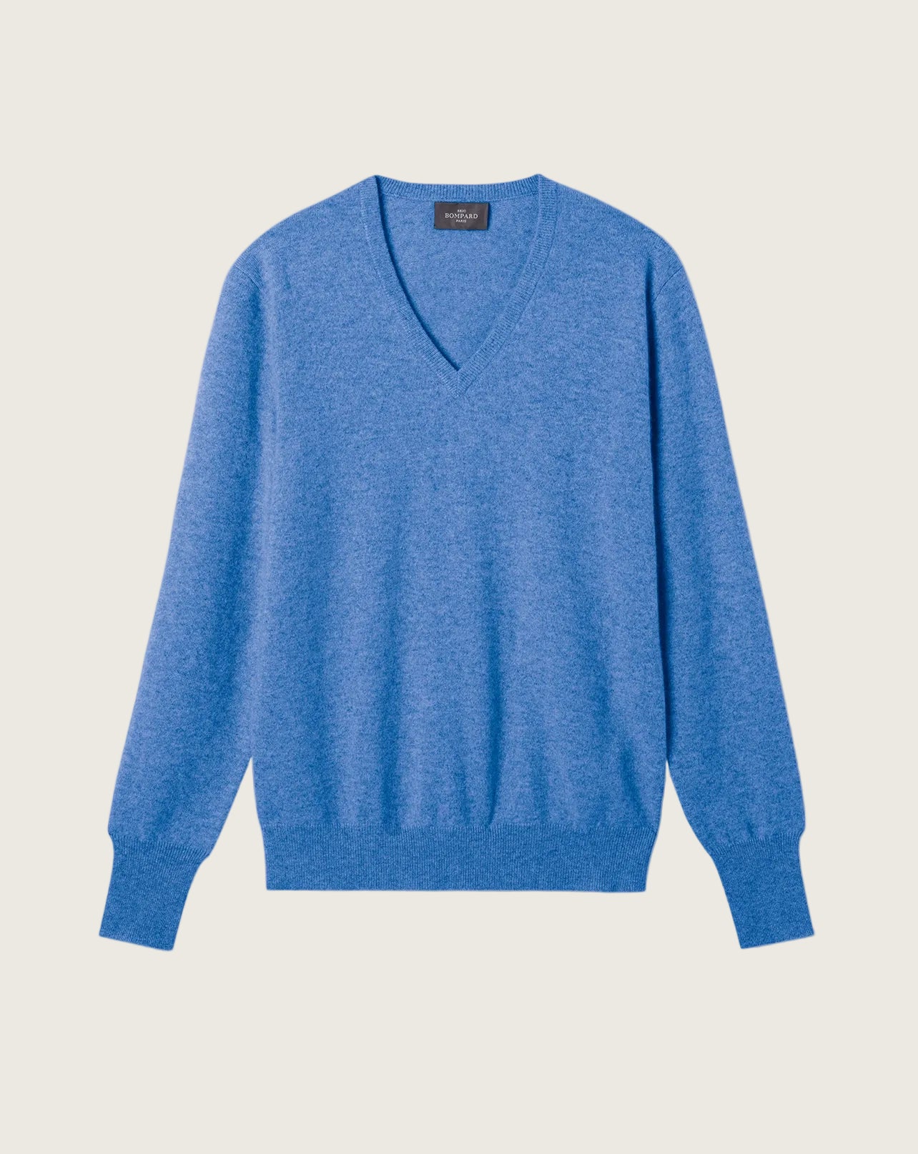 Pull Col V Classique Homme - Bleu Kinetic Chine