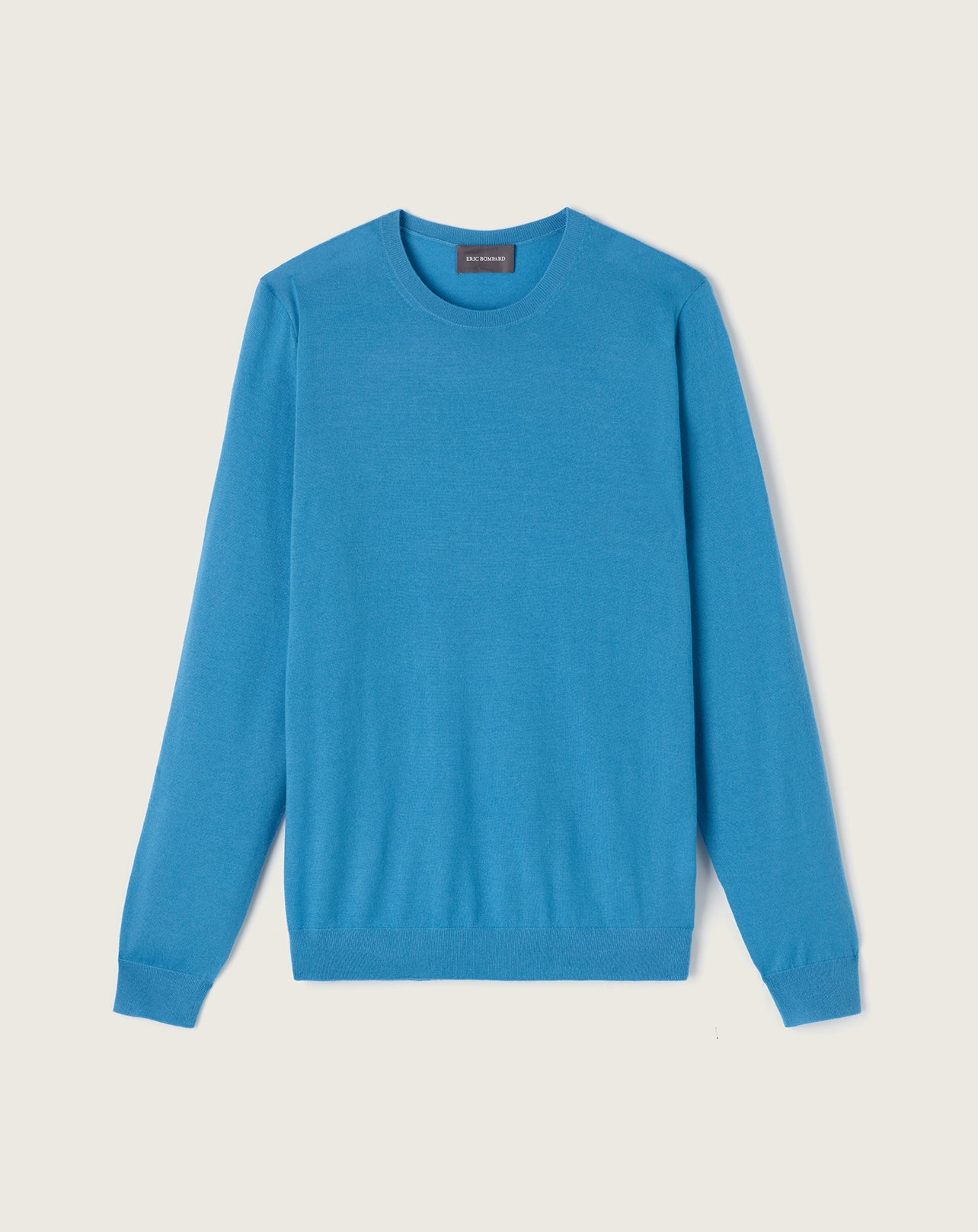 Pull Col Rond Ultrafin Homme - Bleu Caldero