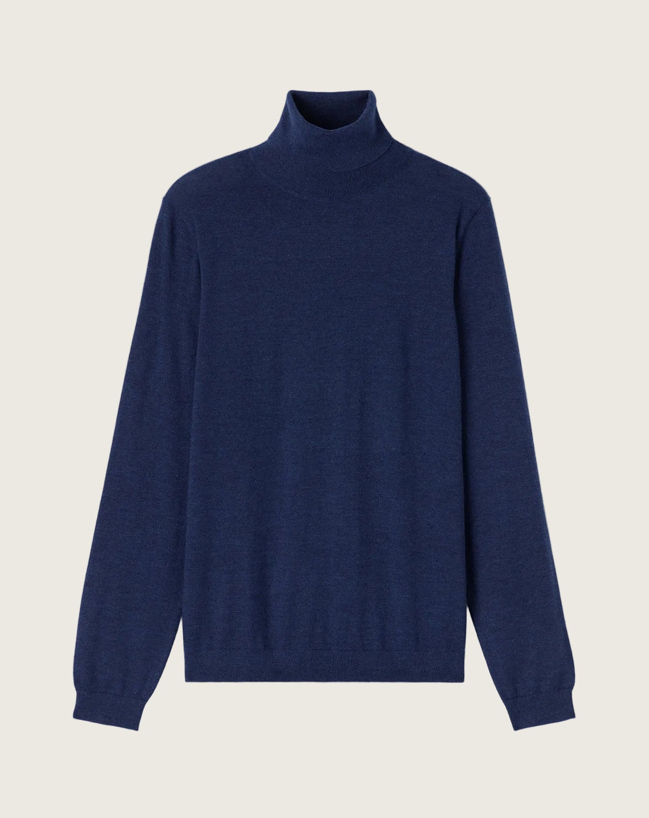 Pull Col Roule Ultrafin Homme - Bleu Nocturne