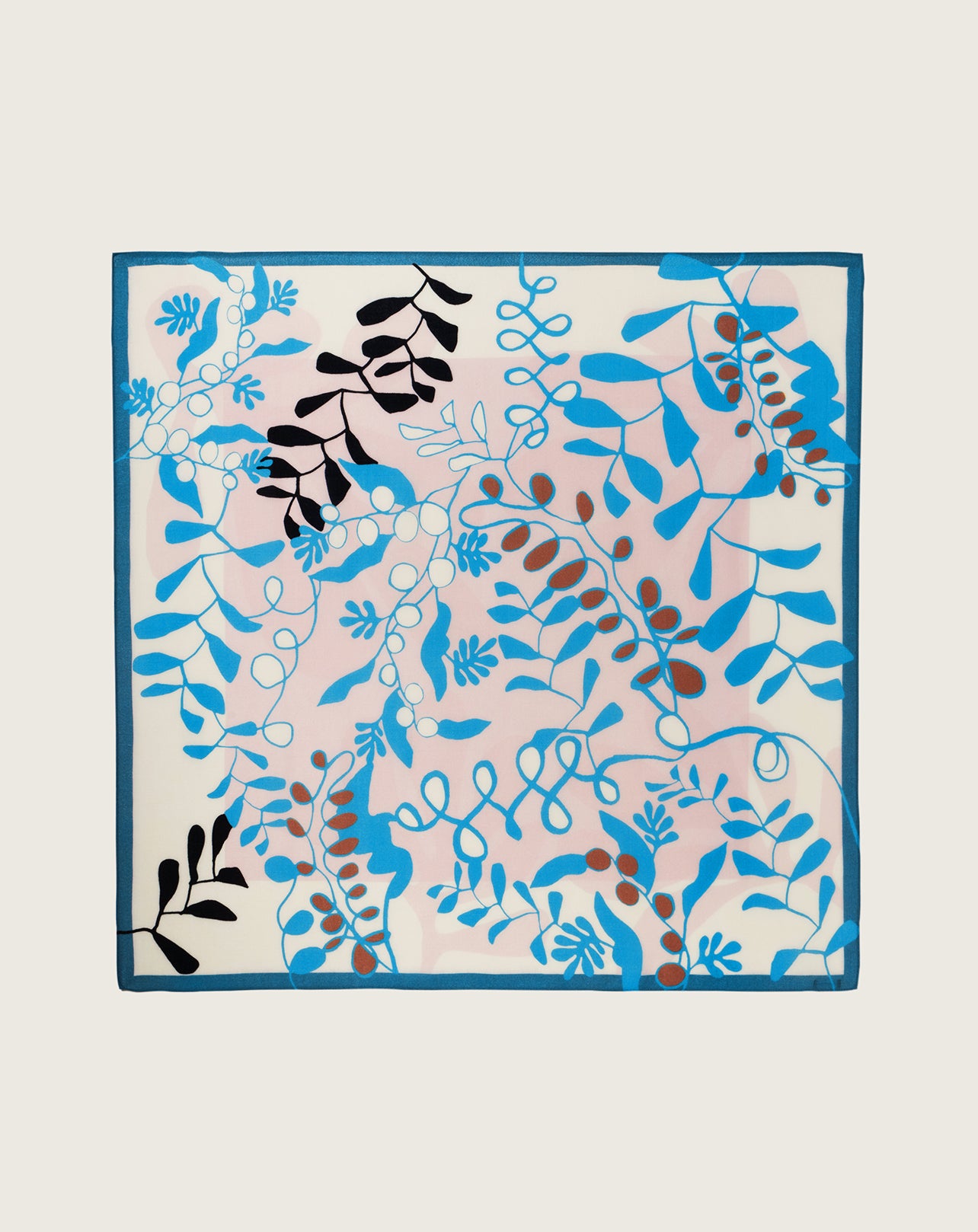 Carré Imprimé Mobiles Modernistes - Bleu Caldero