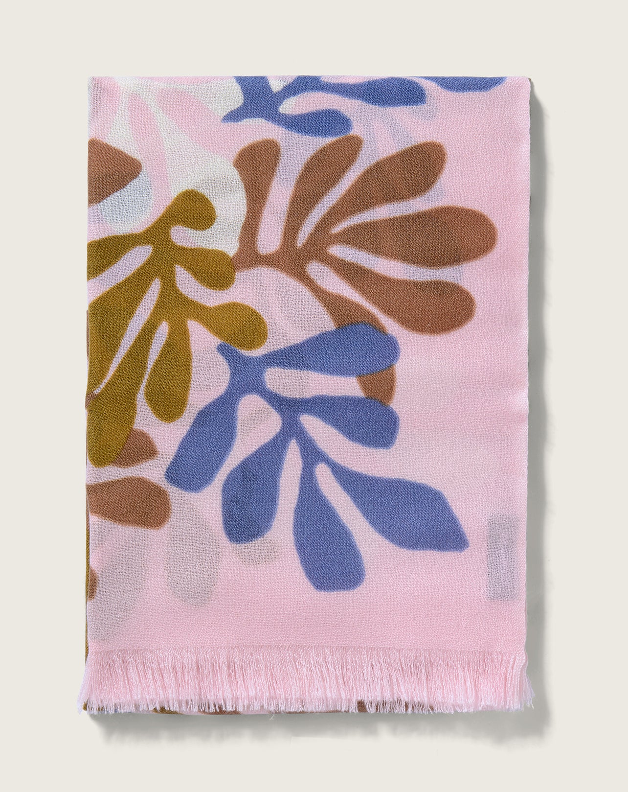 Etole Imprimé Feuilles Camouflage - Cerisier