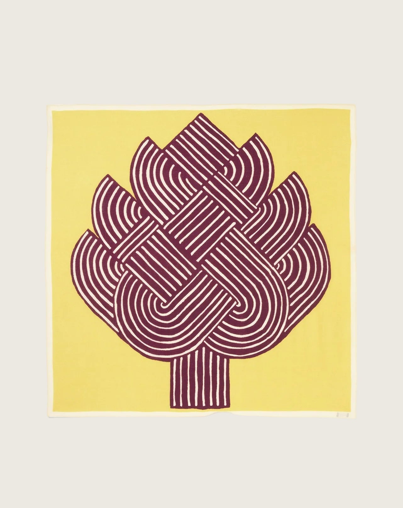 Carré Imprimé Artichaut - Prunellier