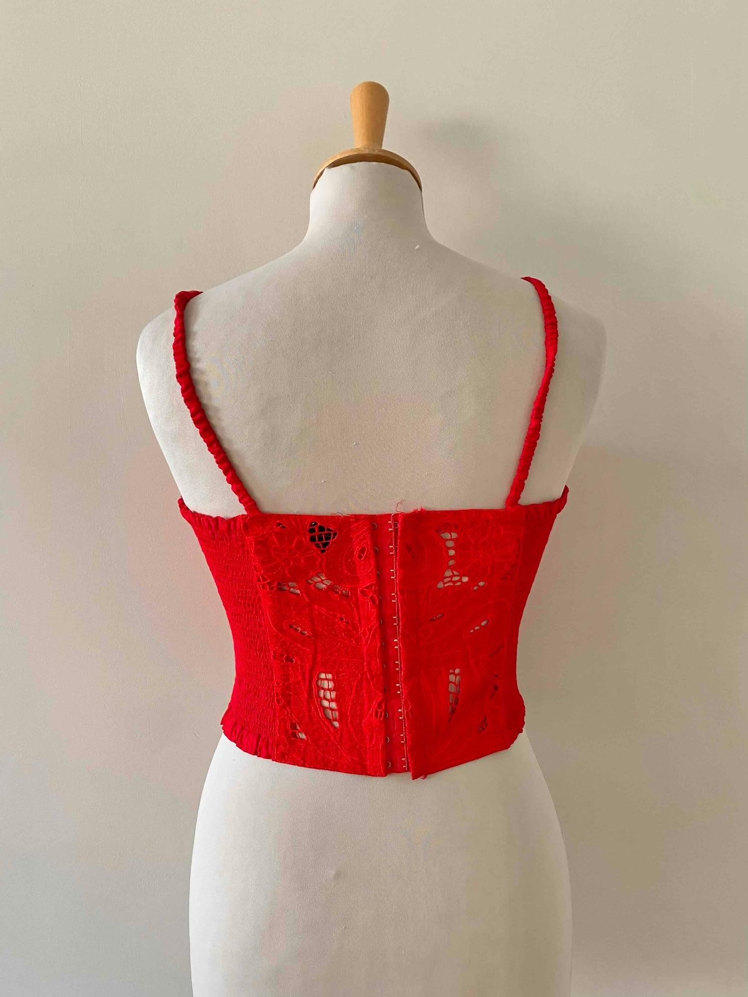 Top with English embroidery
