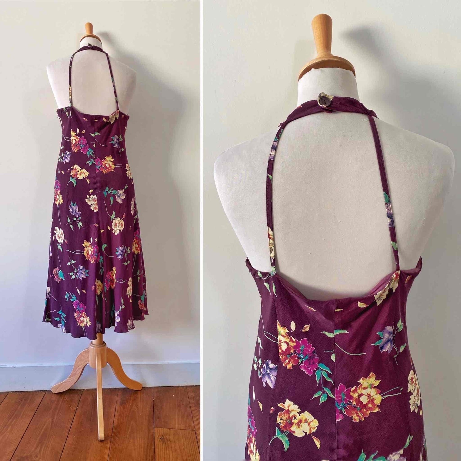 Floral backless dress