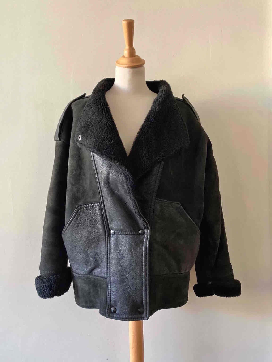 Wool-lined bomber jacket