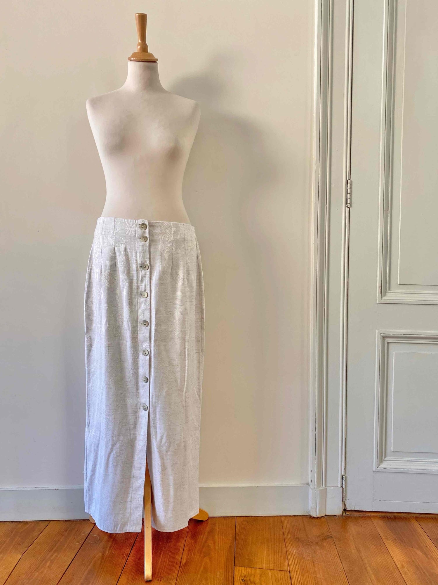 Jupe longue damassée