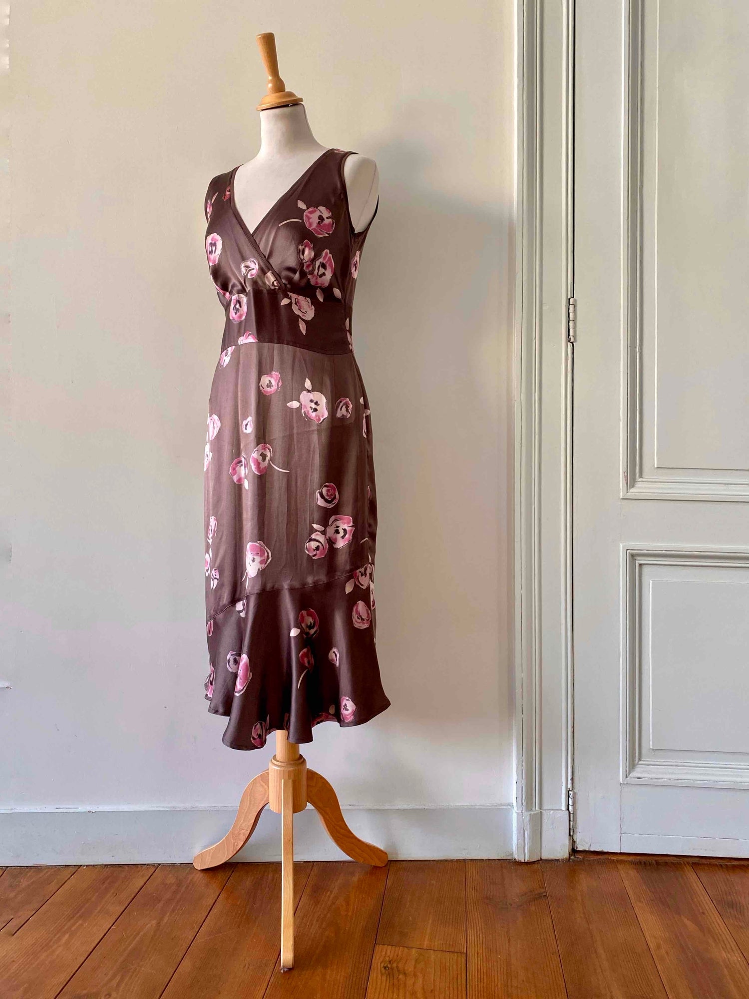 Satin silk dress