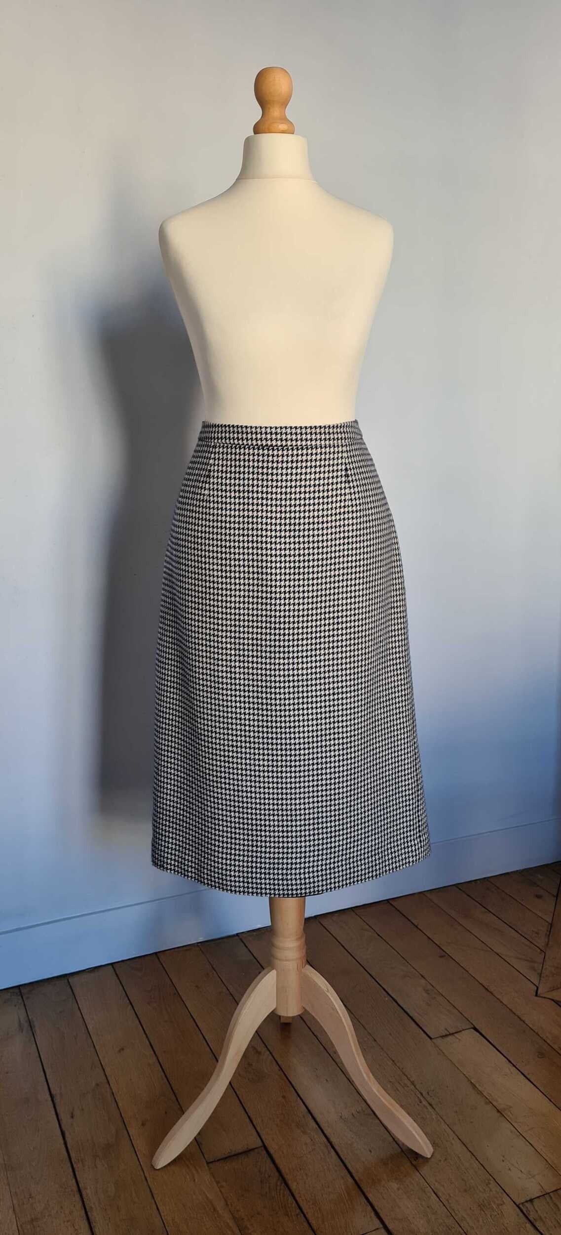 Silk and wool skirt