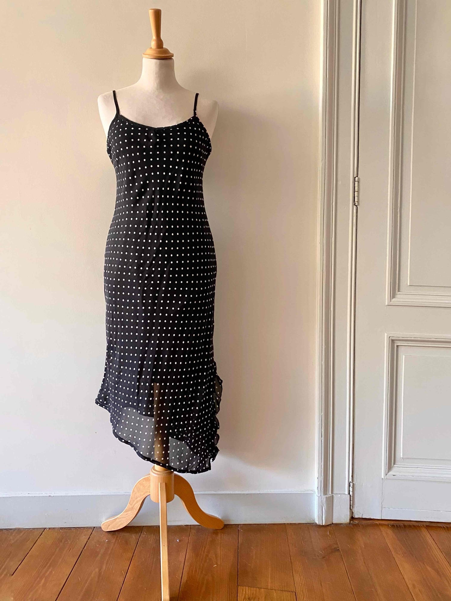 Polka dot midi dress