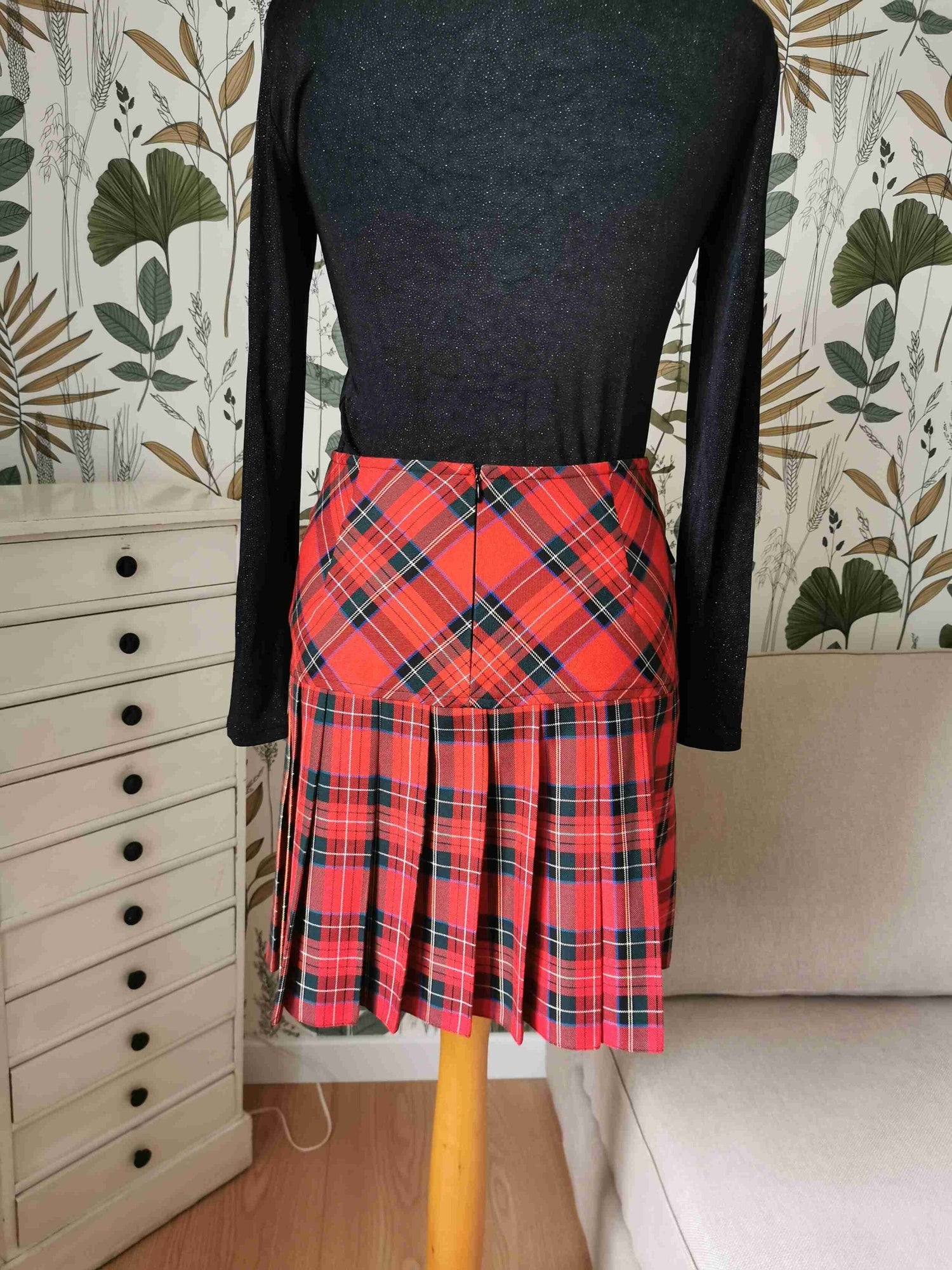 Tartan mini-skirt