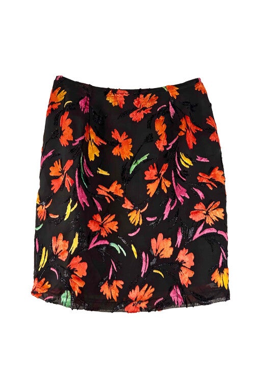 Silk mini-skirt