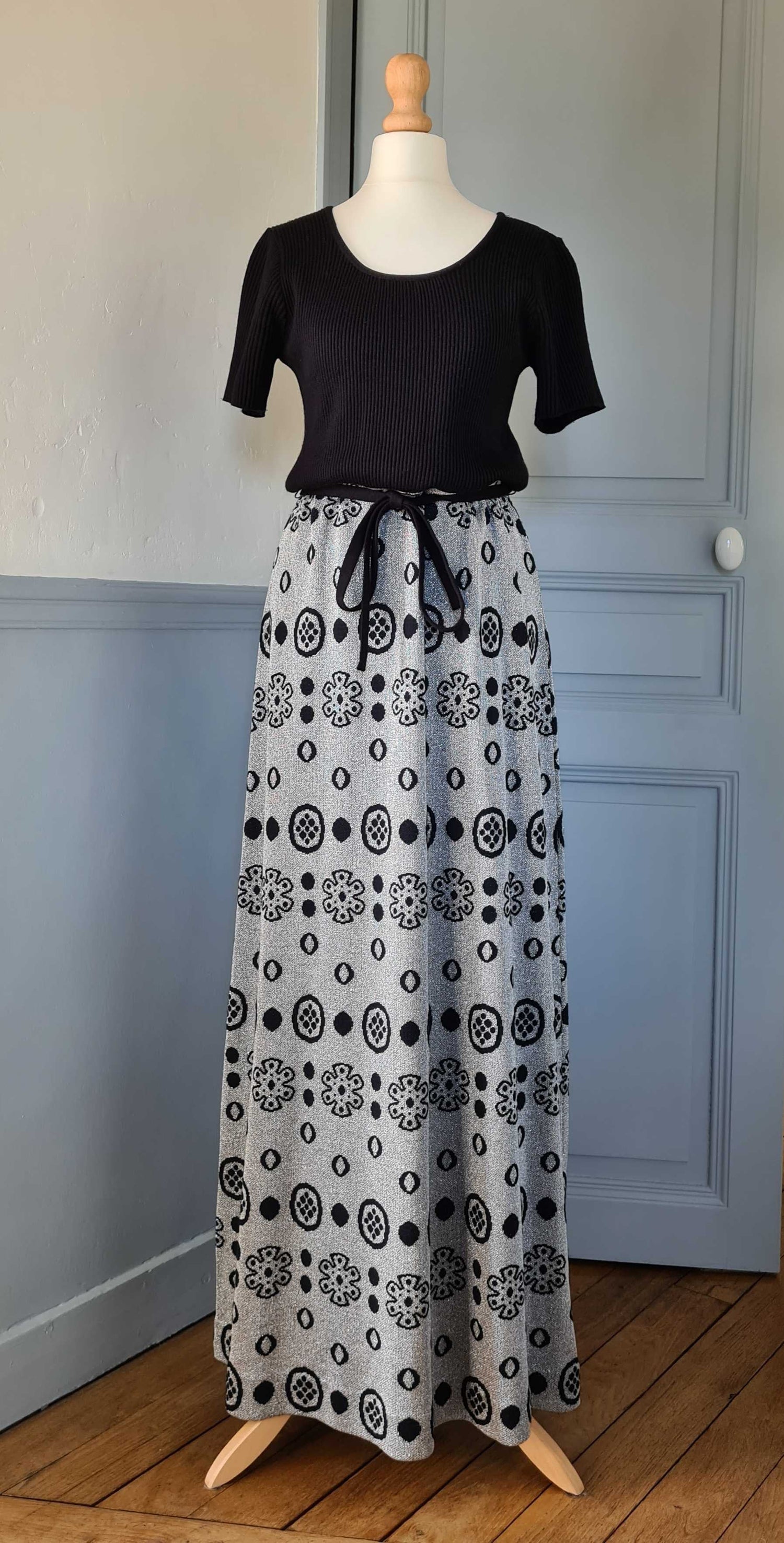 Dress in knit and lurex