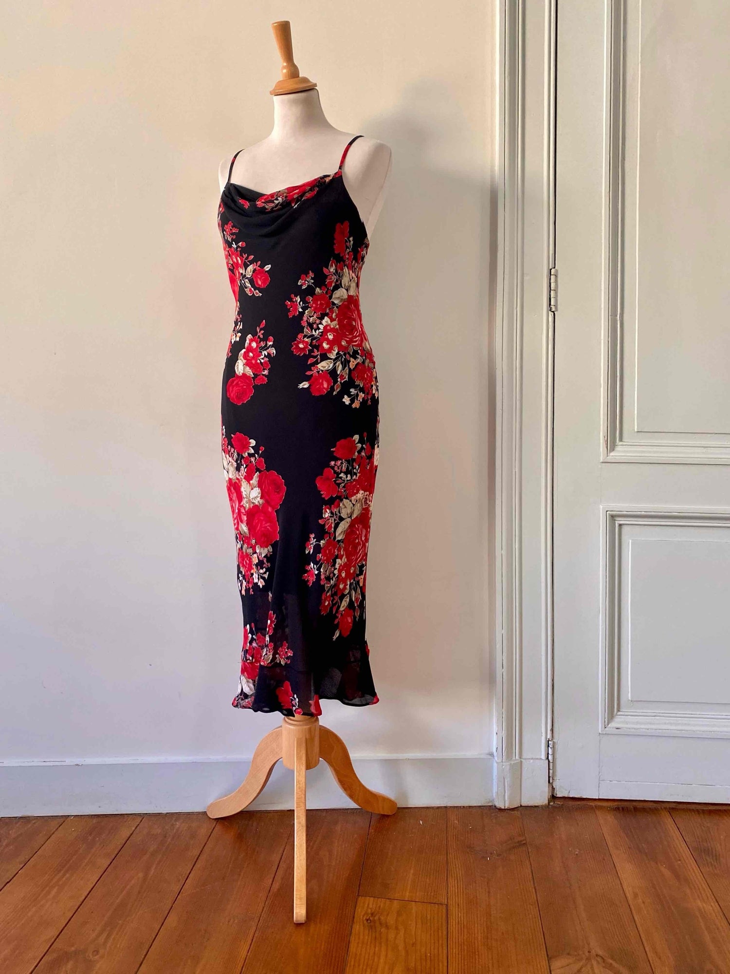 Robe midi à fleurs