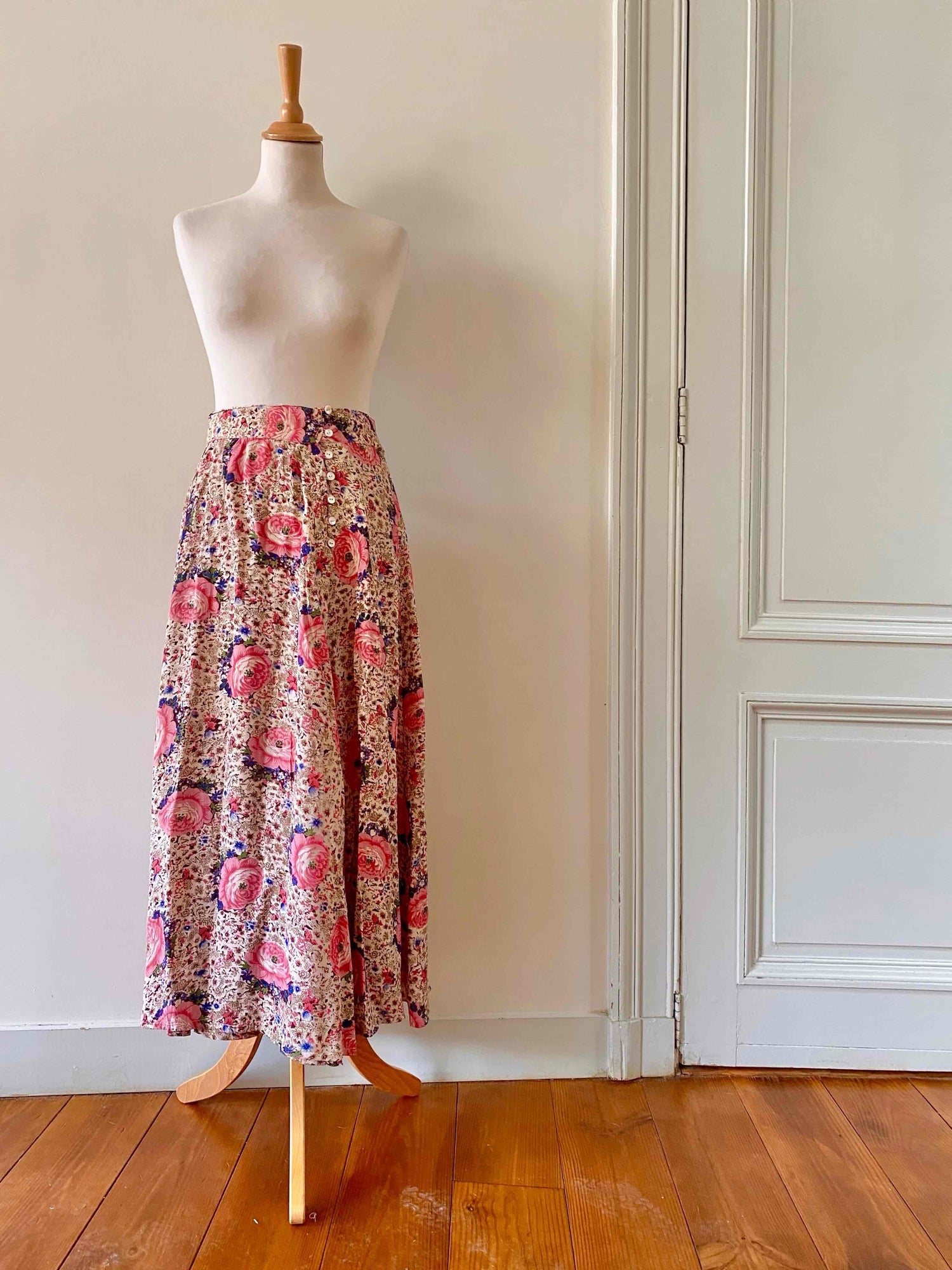 Floral wrap skirt