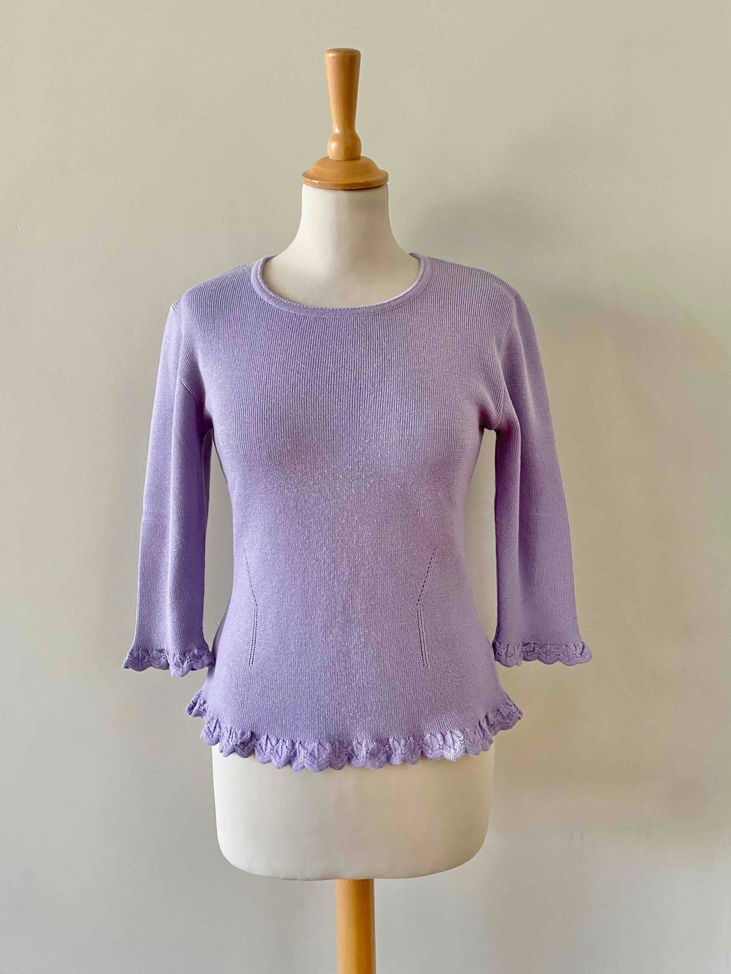 Openwork wool sweater