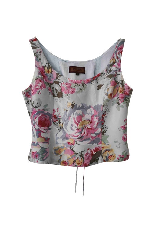 Top à fleurs