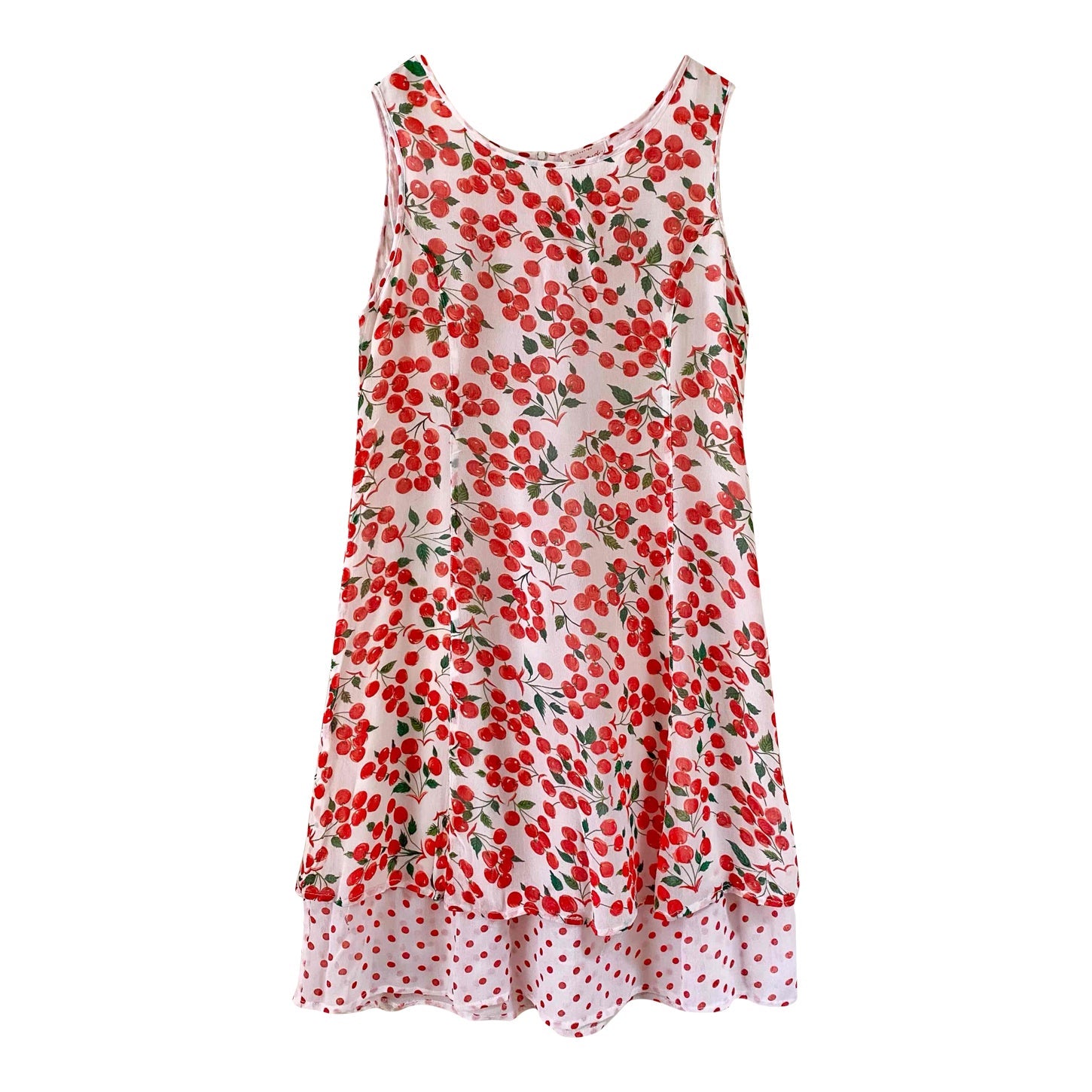 Cherry and pea mini dress