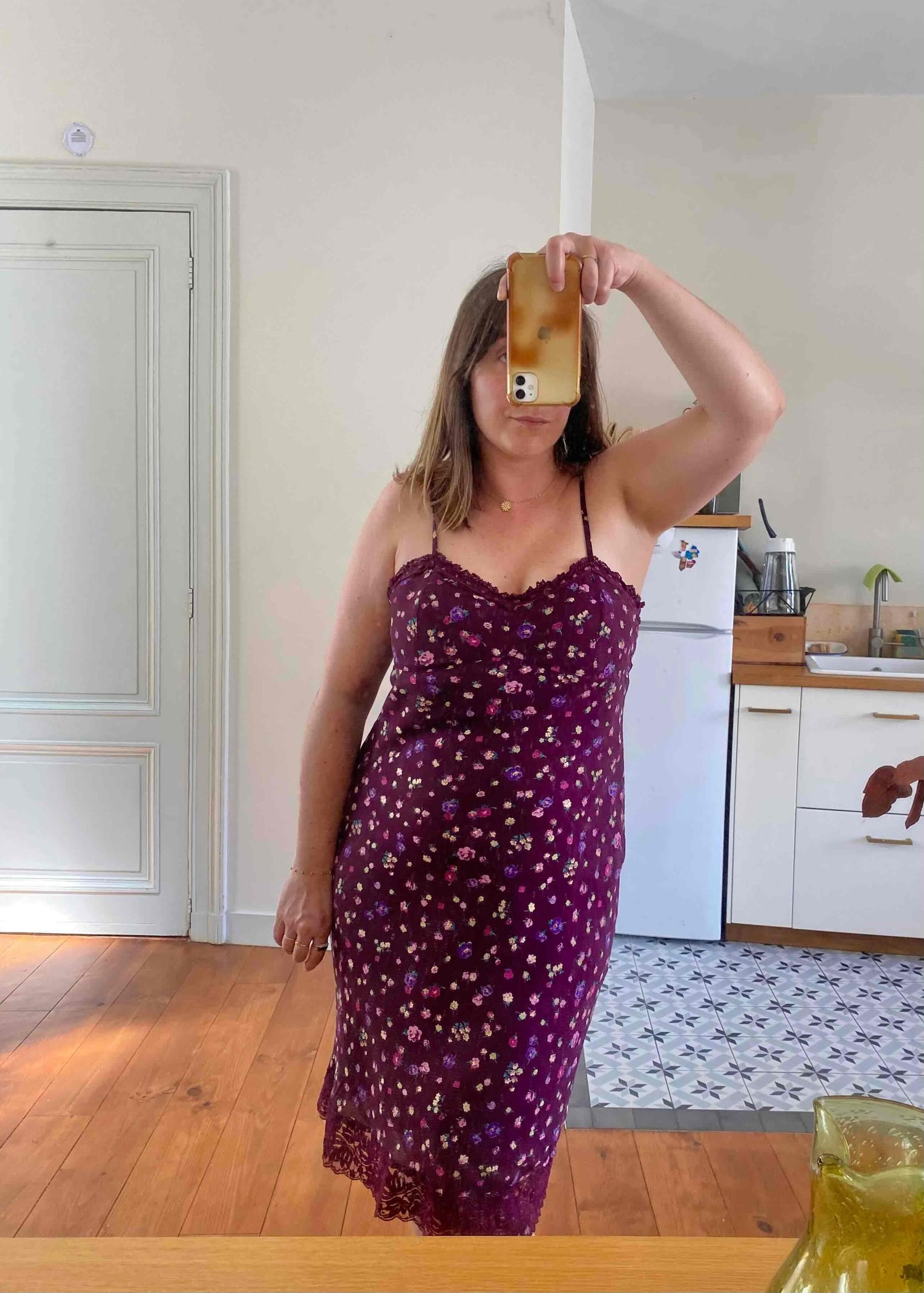 Floral print nightgown