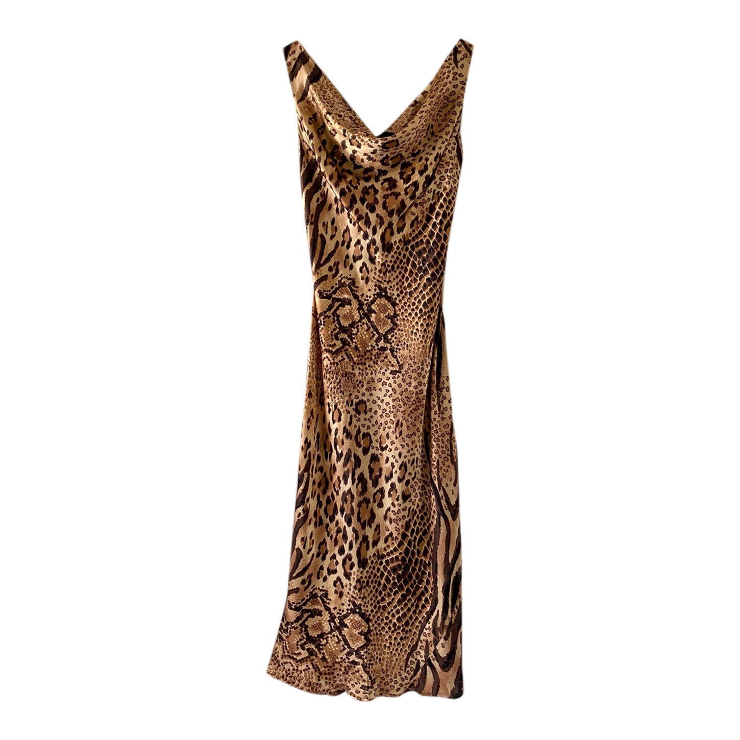 Leopard print silk dress