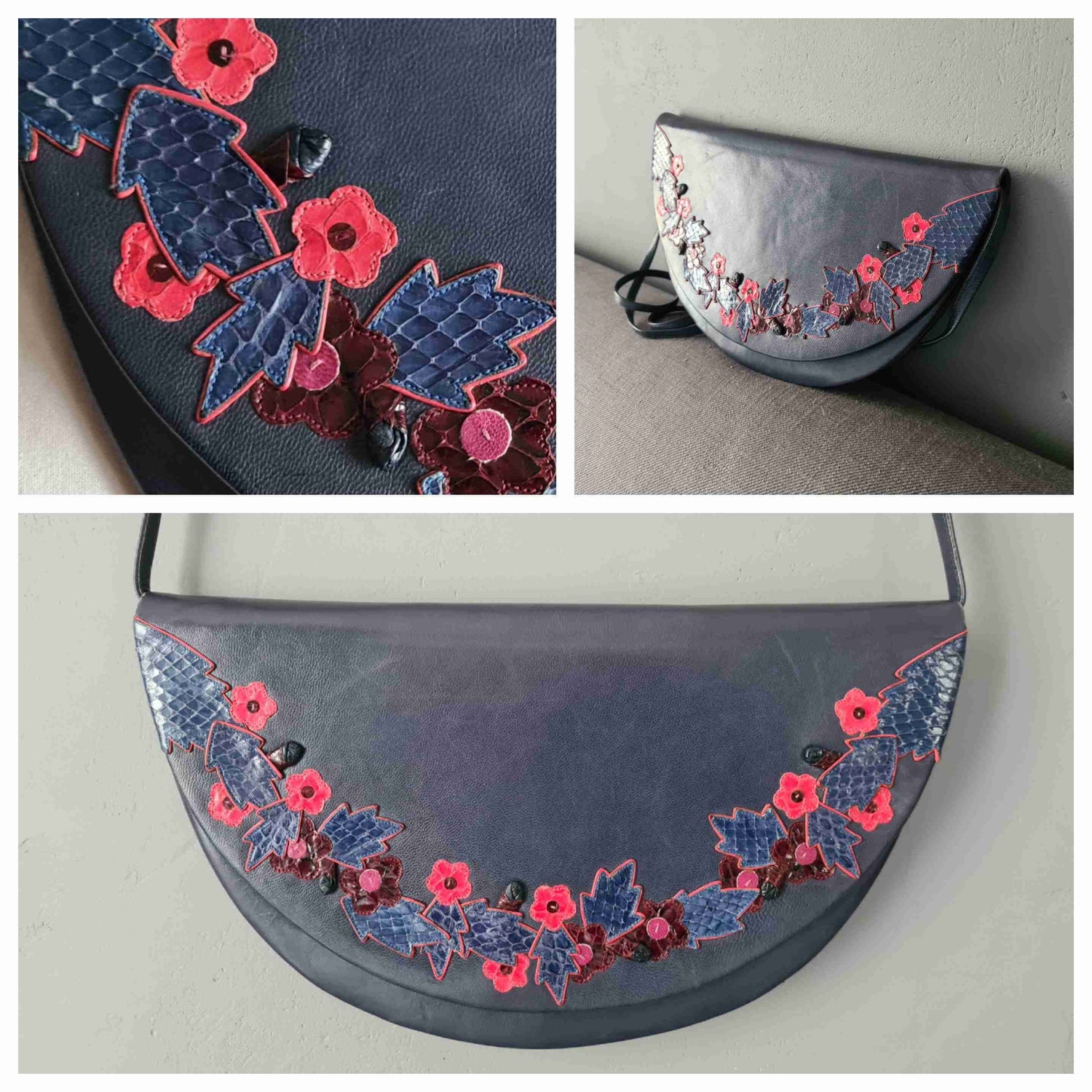 Leather shoulder bag