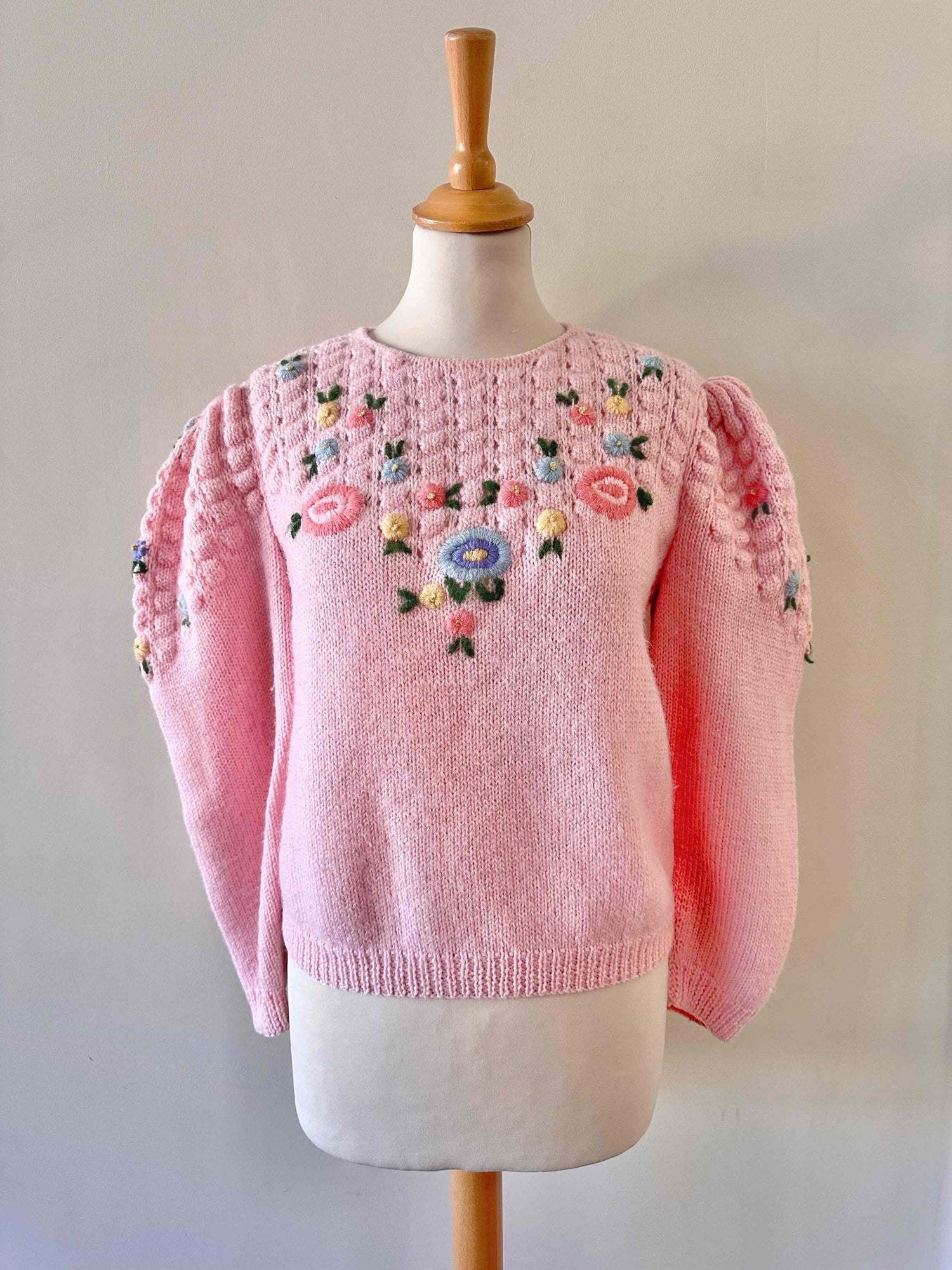 Embroidered wool sweater