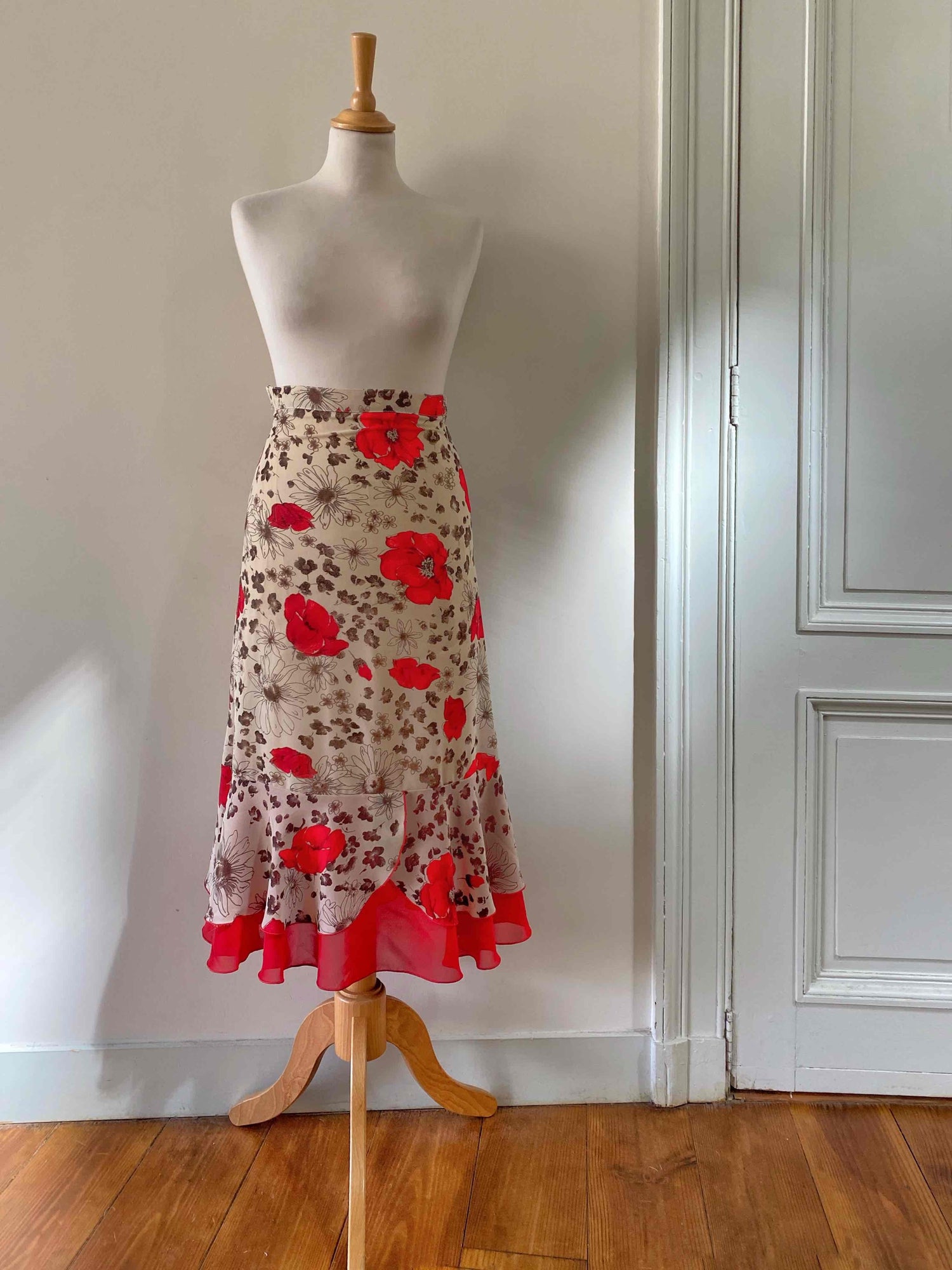 Long patterned skirt