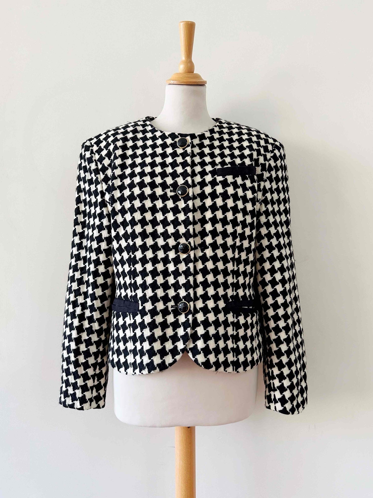 Blazer en laine pied de poule