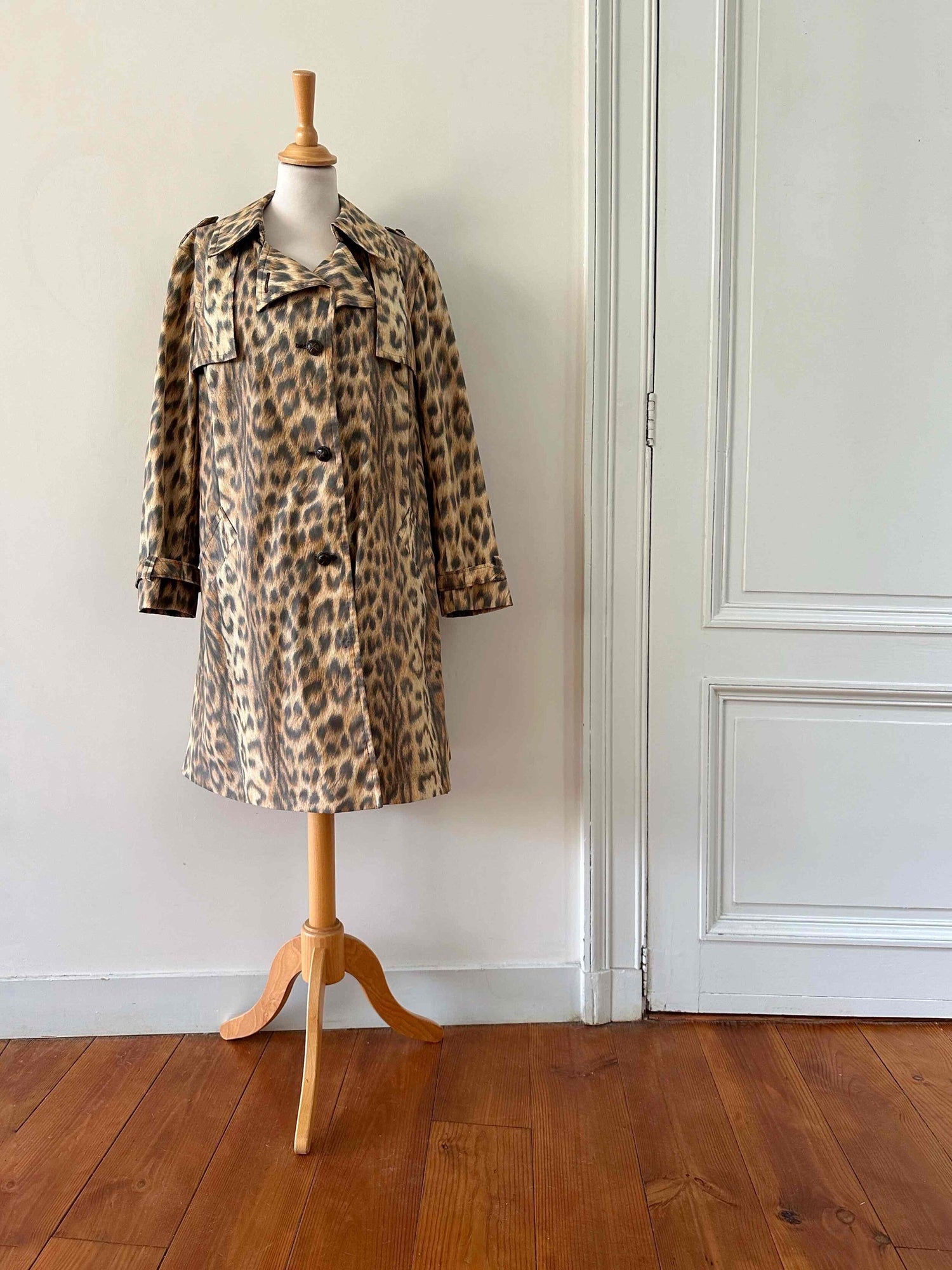 Trench-coat léopard