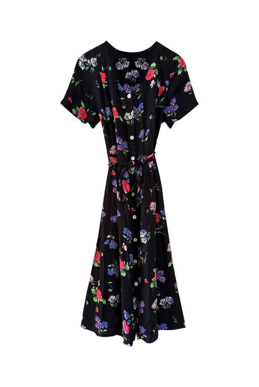 Button-up floral dress