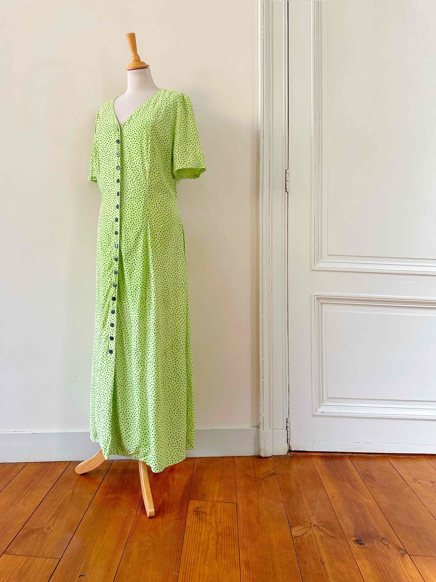 Viscose button-up dress