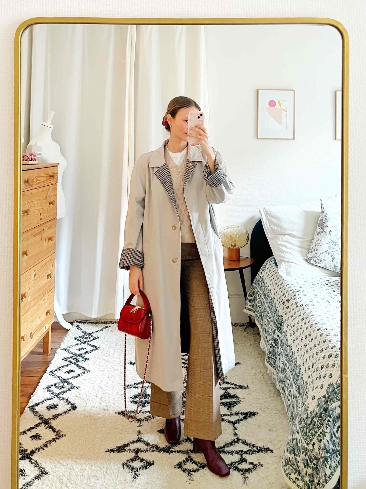 Trench réversible en laine