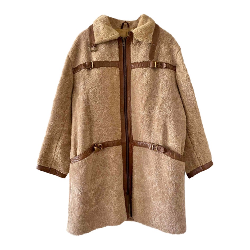 Reversible sheepskin coat