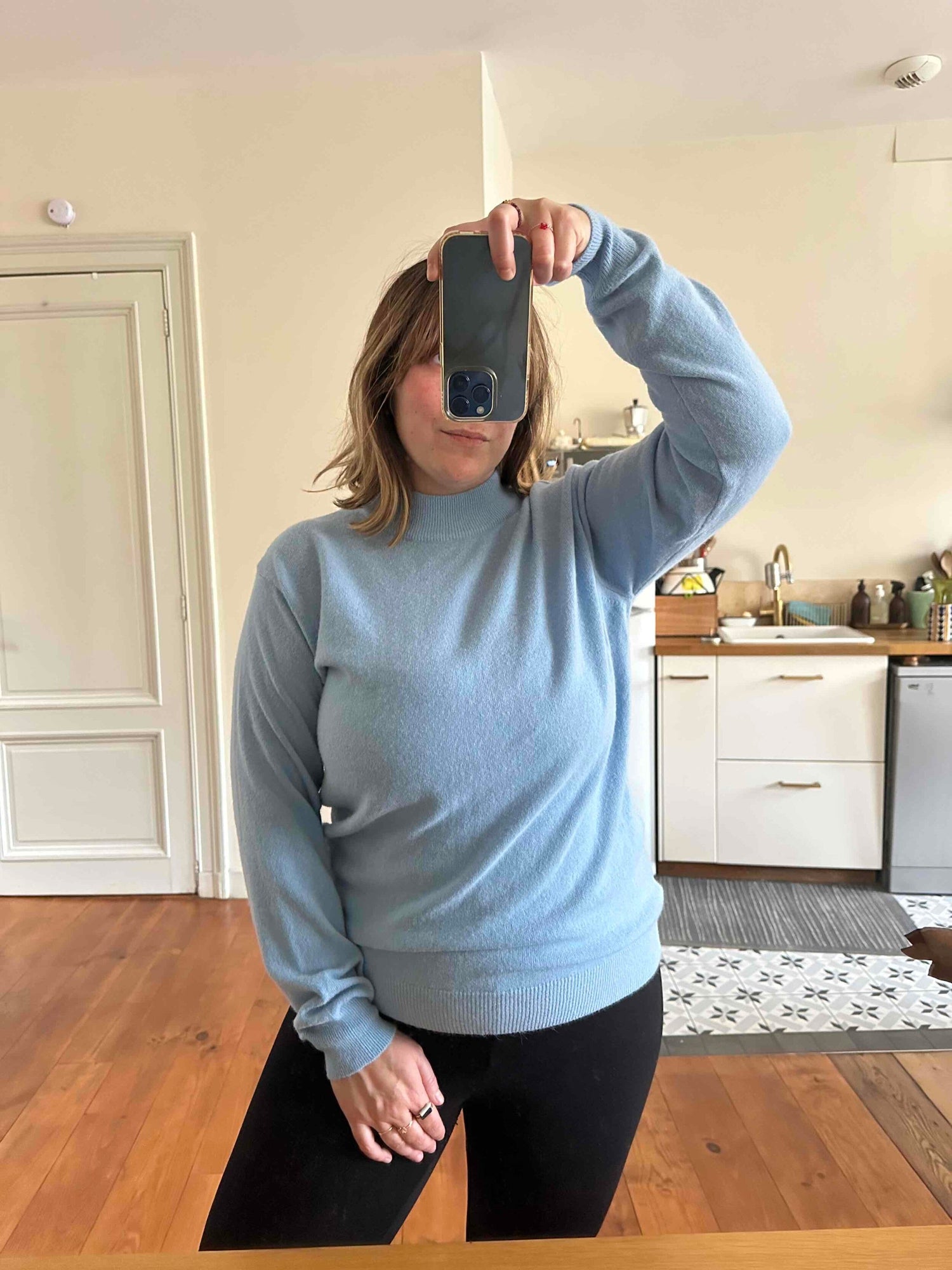 Wool turtleneck sweater