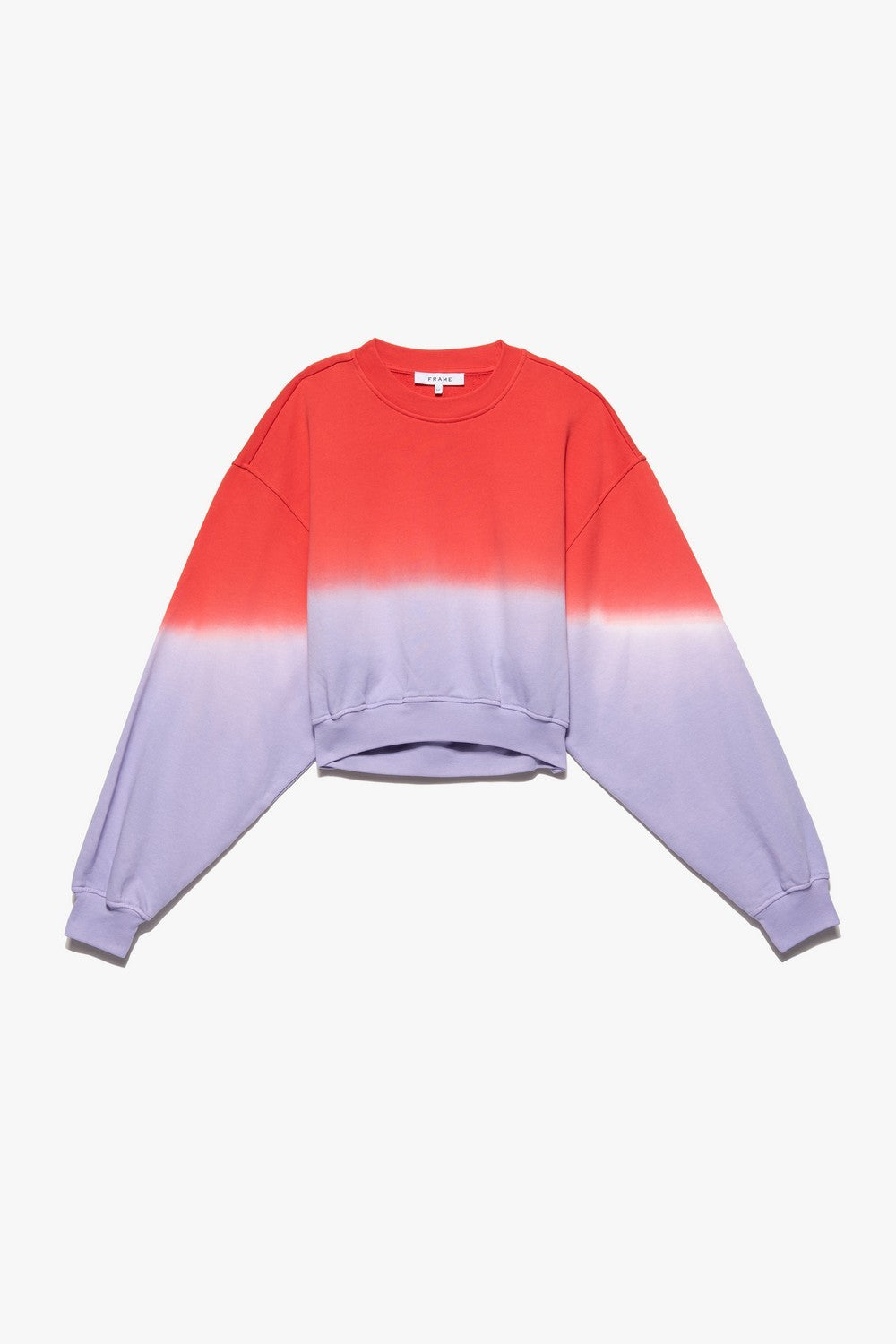CROPPED CREW DIP DYE SWEATSHIRT