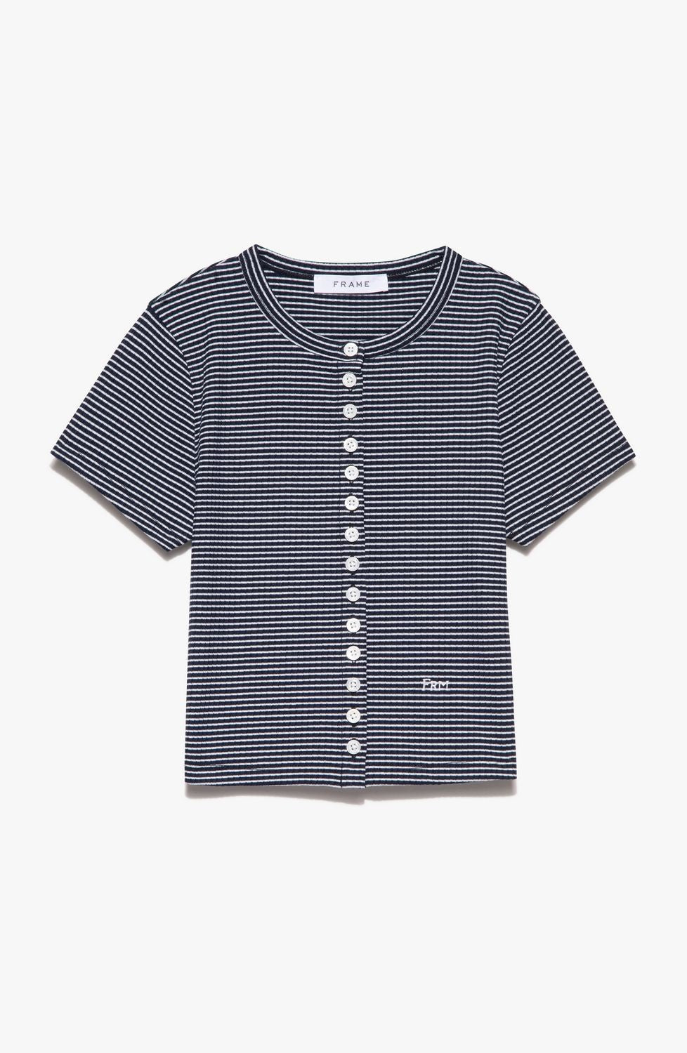 CROPPED BUTTON TEE