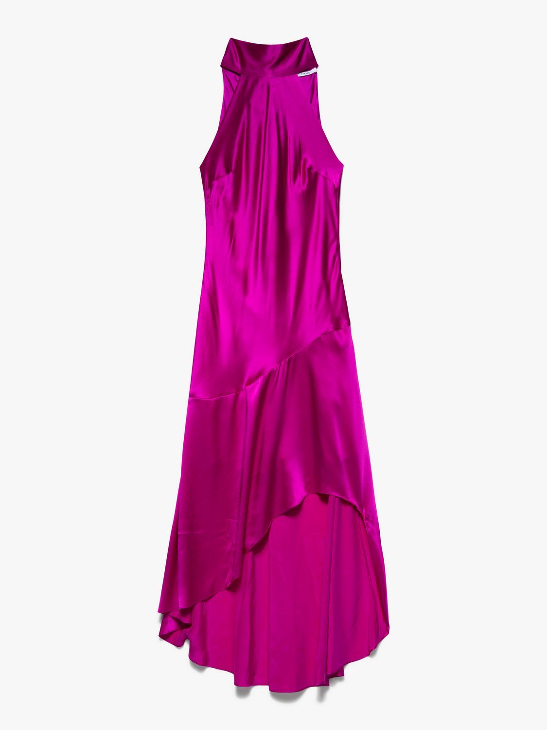 DRAPED NECKTIE HALTER DRESS