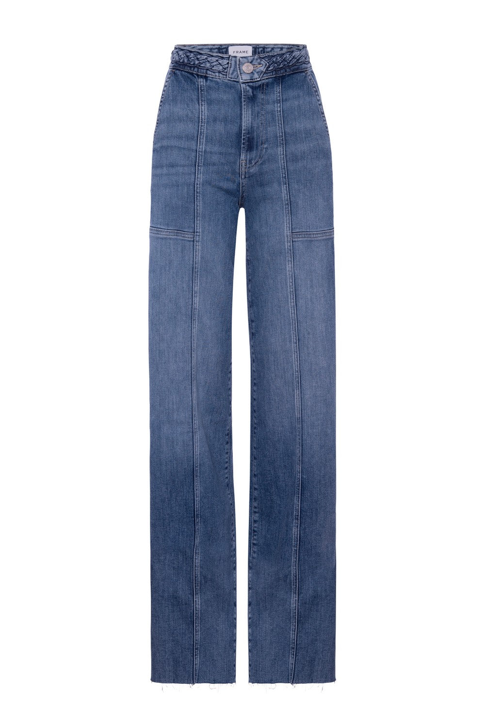 BRAIDED WAISTBAND WIDE LEG