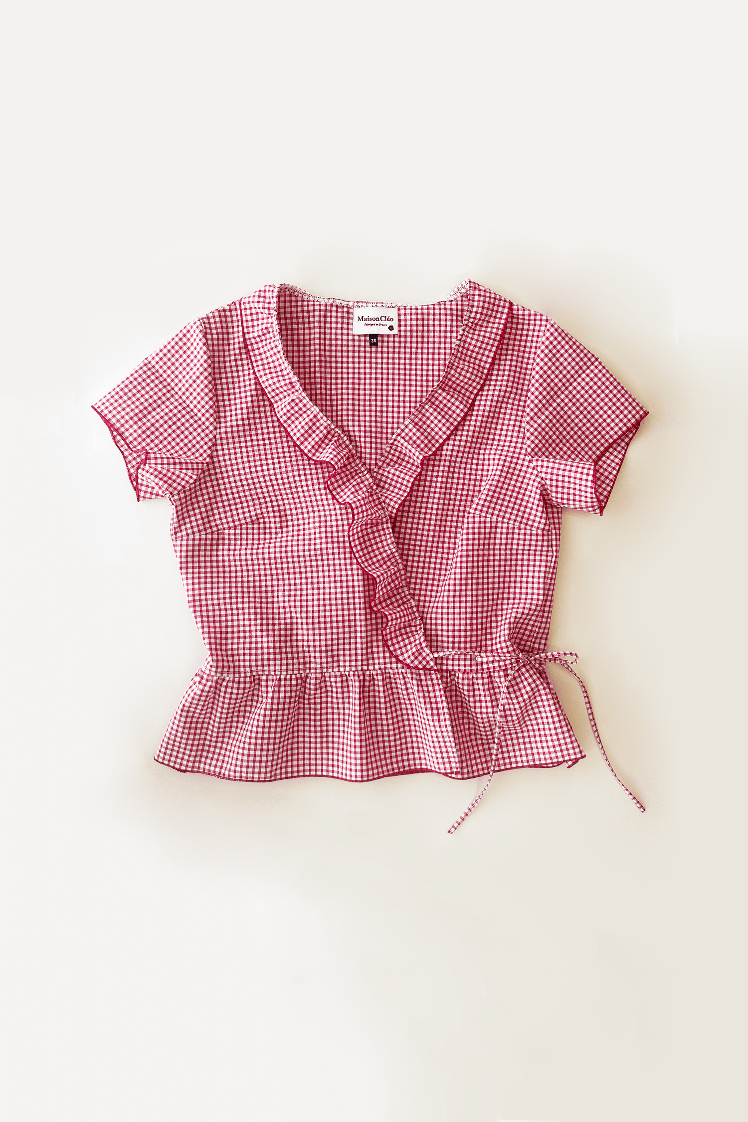 Blouse Cache-Coeur Vichy Gisèle