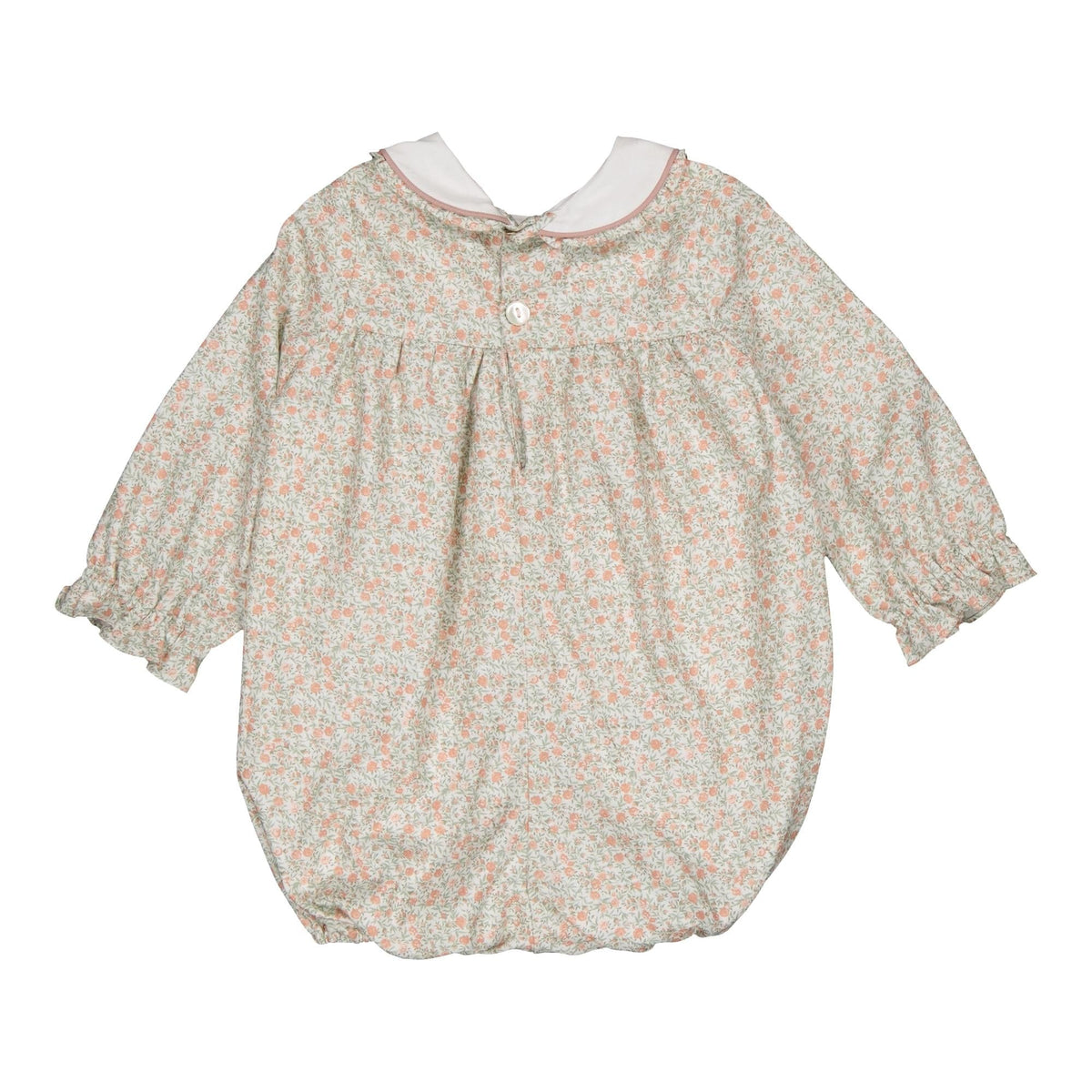 Gracie, barboteuse en rose vif et imprimé thé