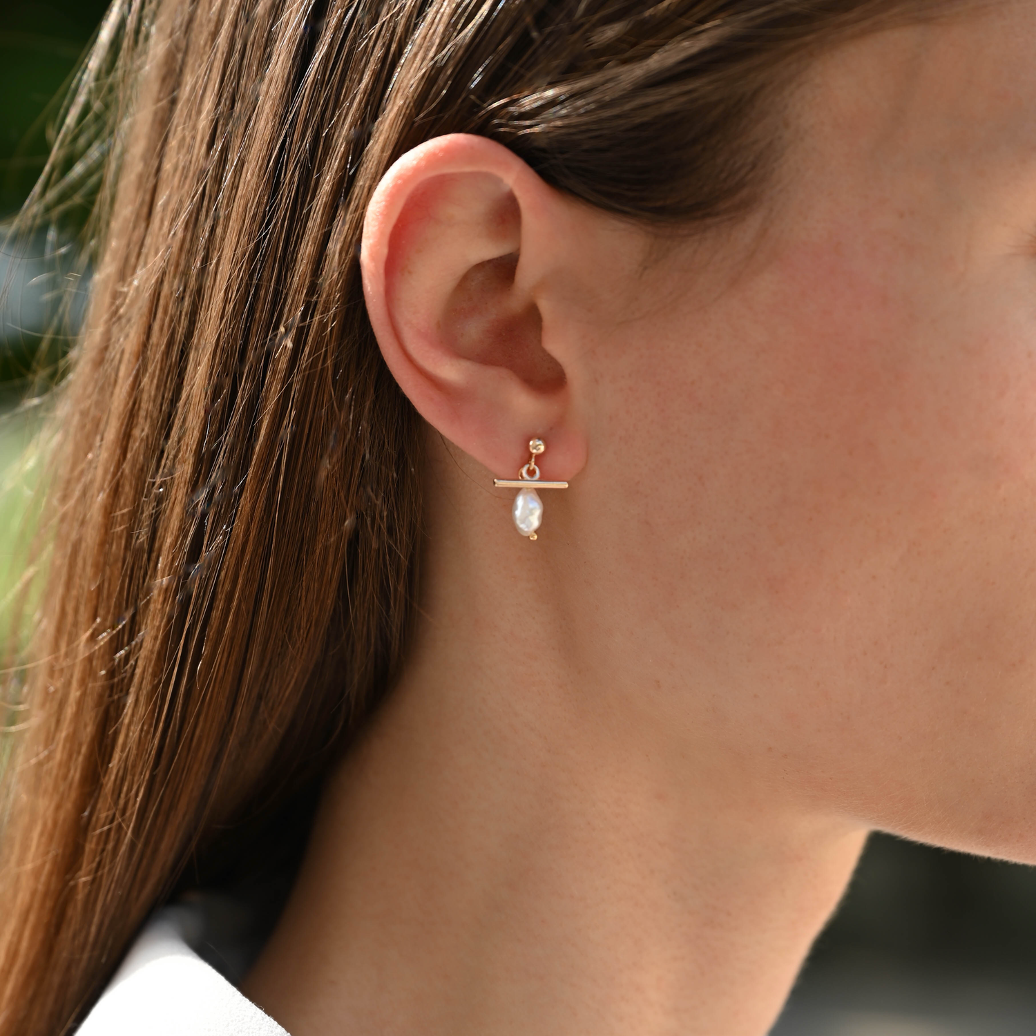 Boucles d'oreilles Perle d'eau douce