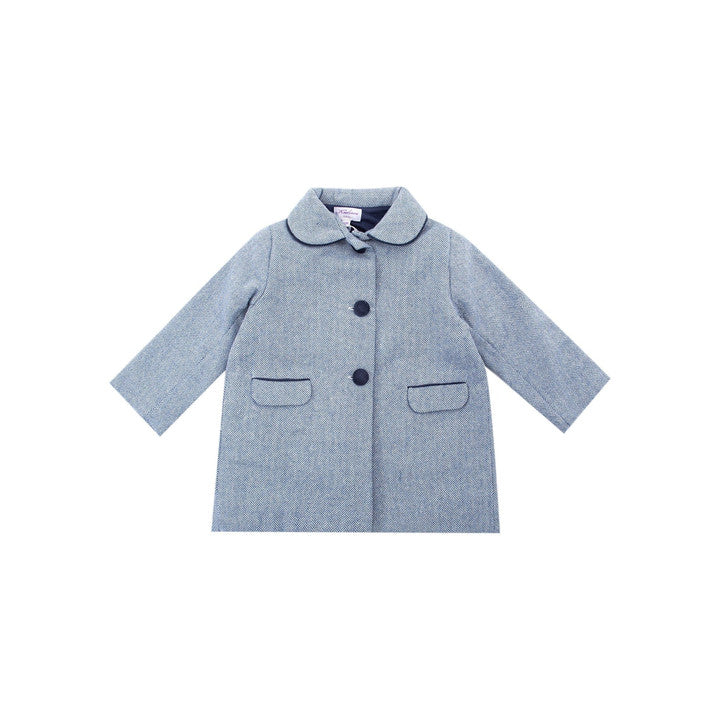 Iris. manteau en chevron marine