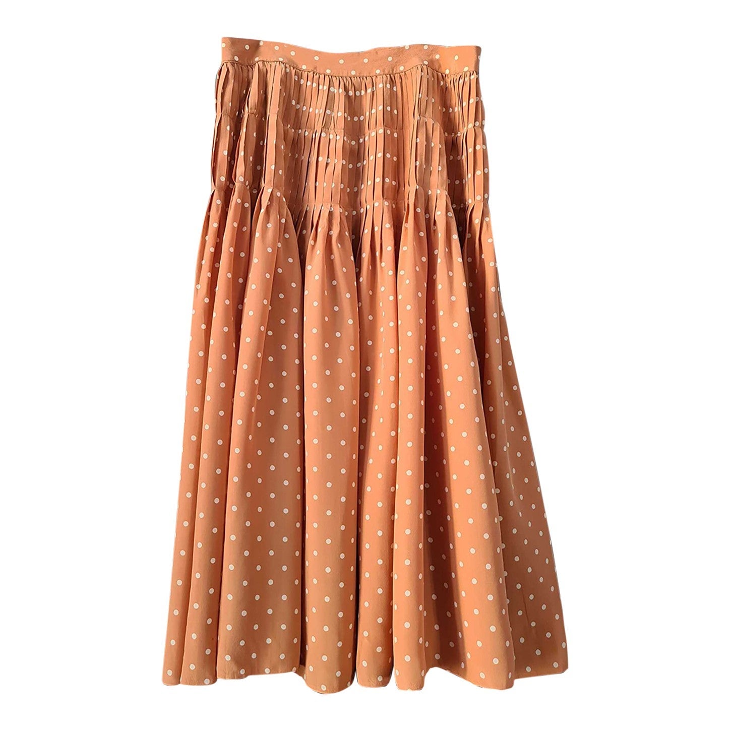 Silk midi skirt