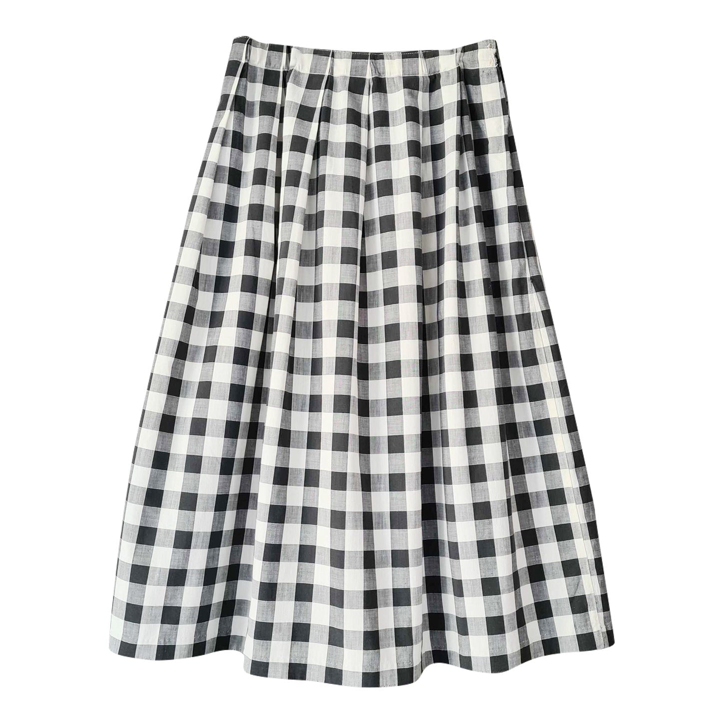 Vichy midi skirt