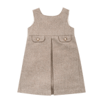 Laetitia, Robe Laetitia en chevron laine chataigne