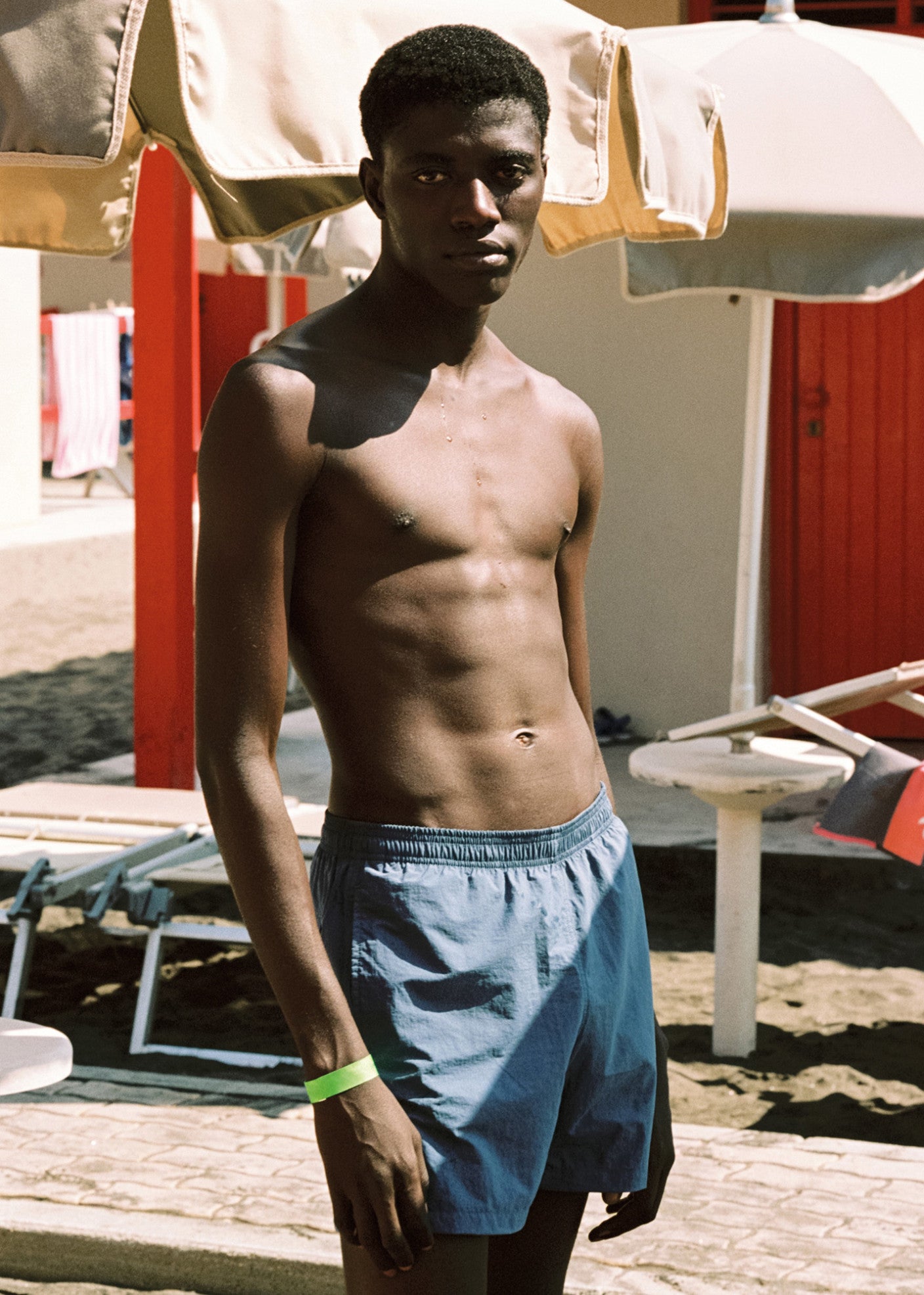 Short De Bain Mi-Long Mid Blue