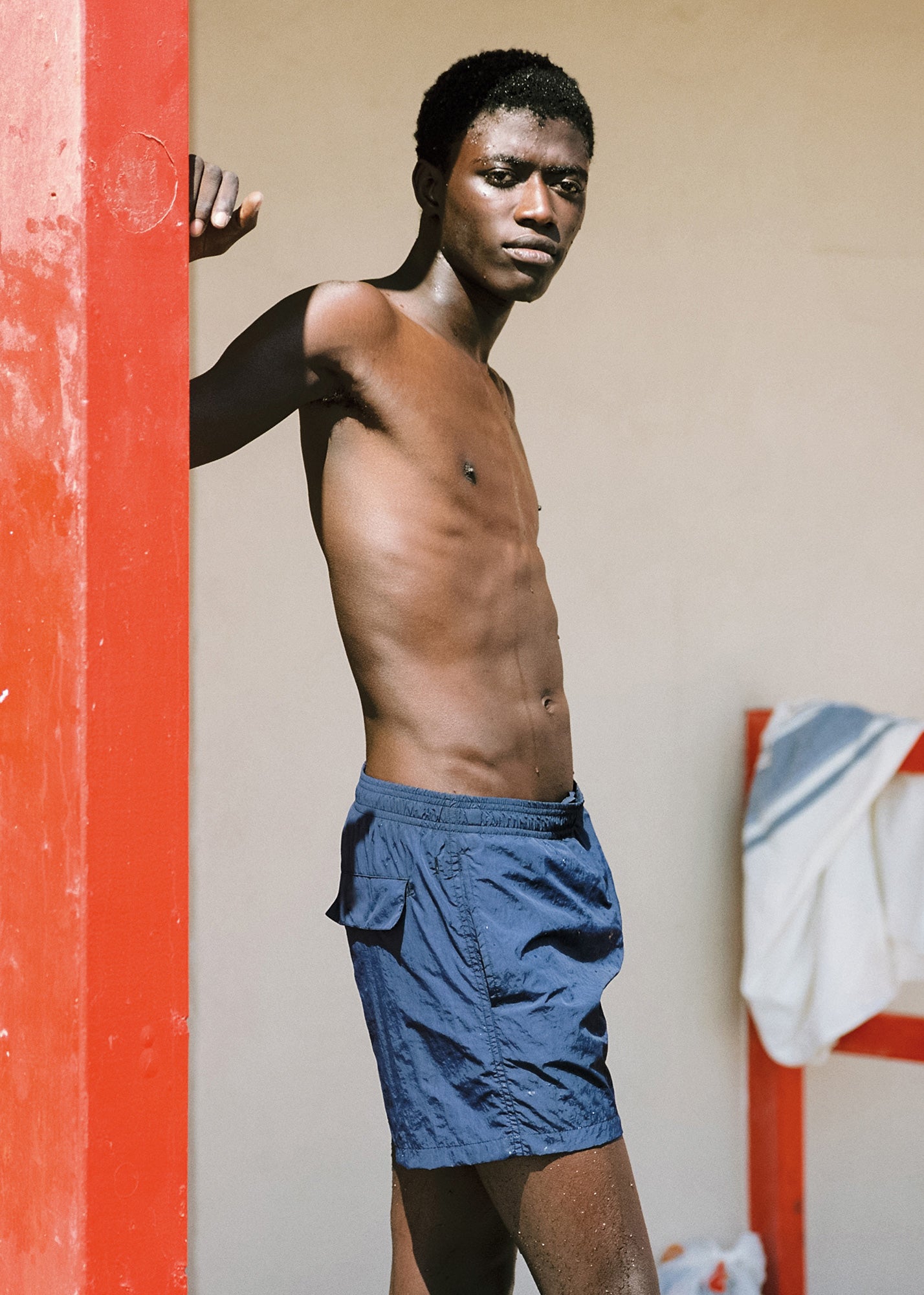 Short De Bain Mi-Long Navy Blue