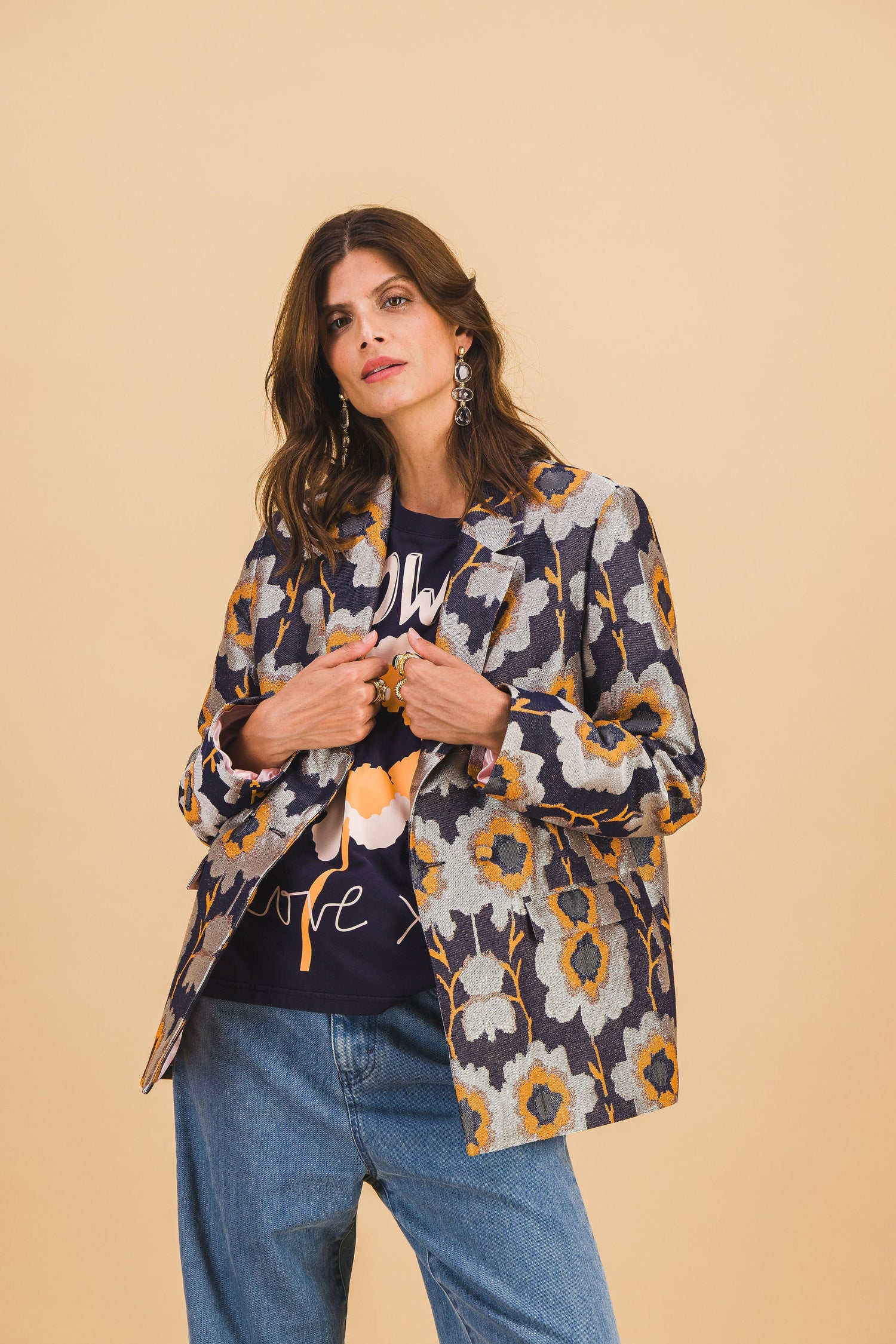 Veste Ambre Fleurs Pixel