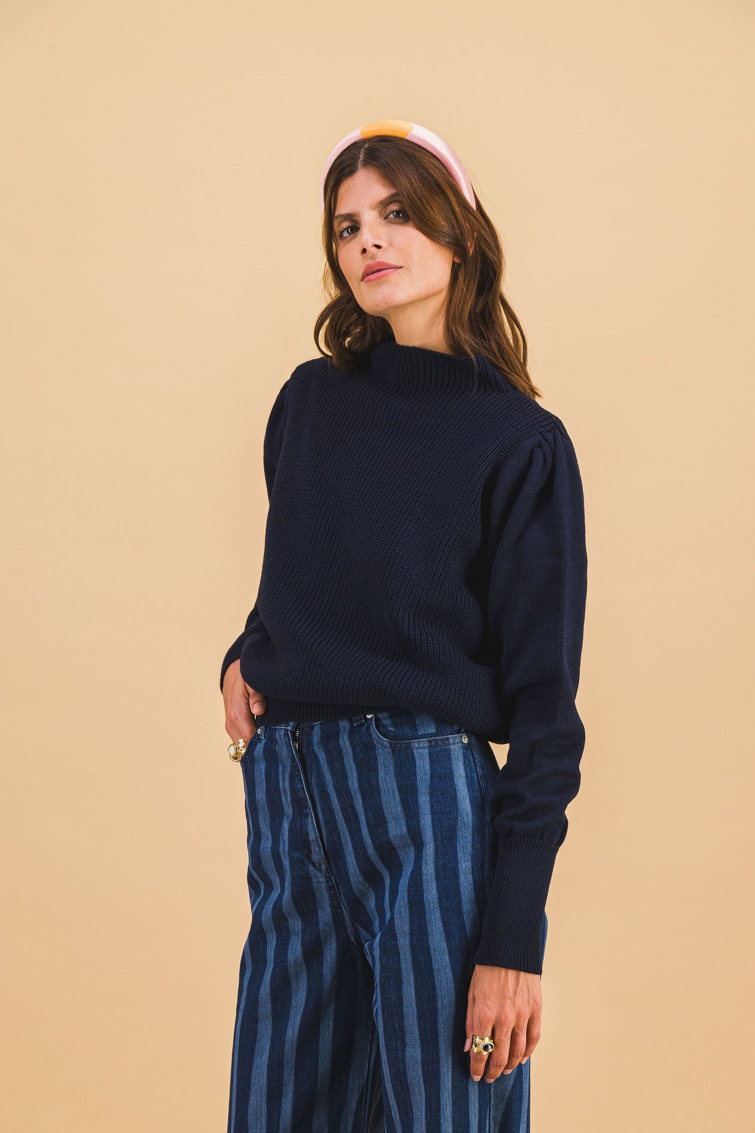 Le pull Léo navy