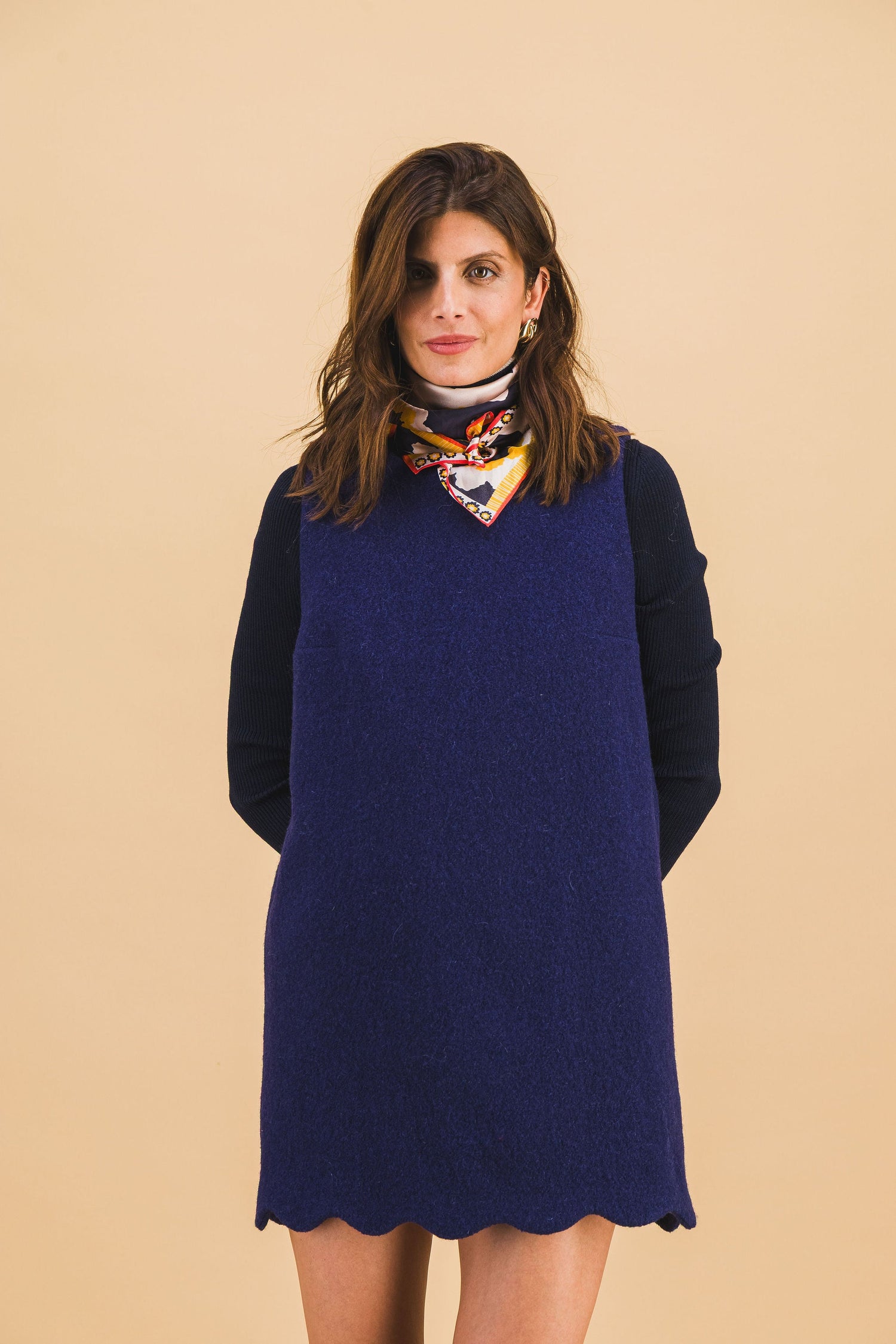 Robe Jane Wavy Bleu Marine